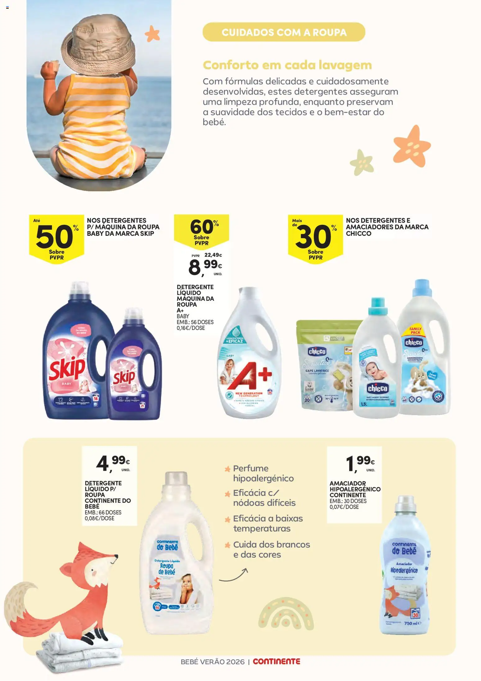 Continente Bebé Verão │ válido de 30/06/2026 | Página: 30 | Produtos: Perfume, Detergente