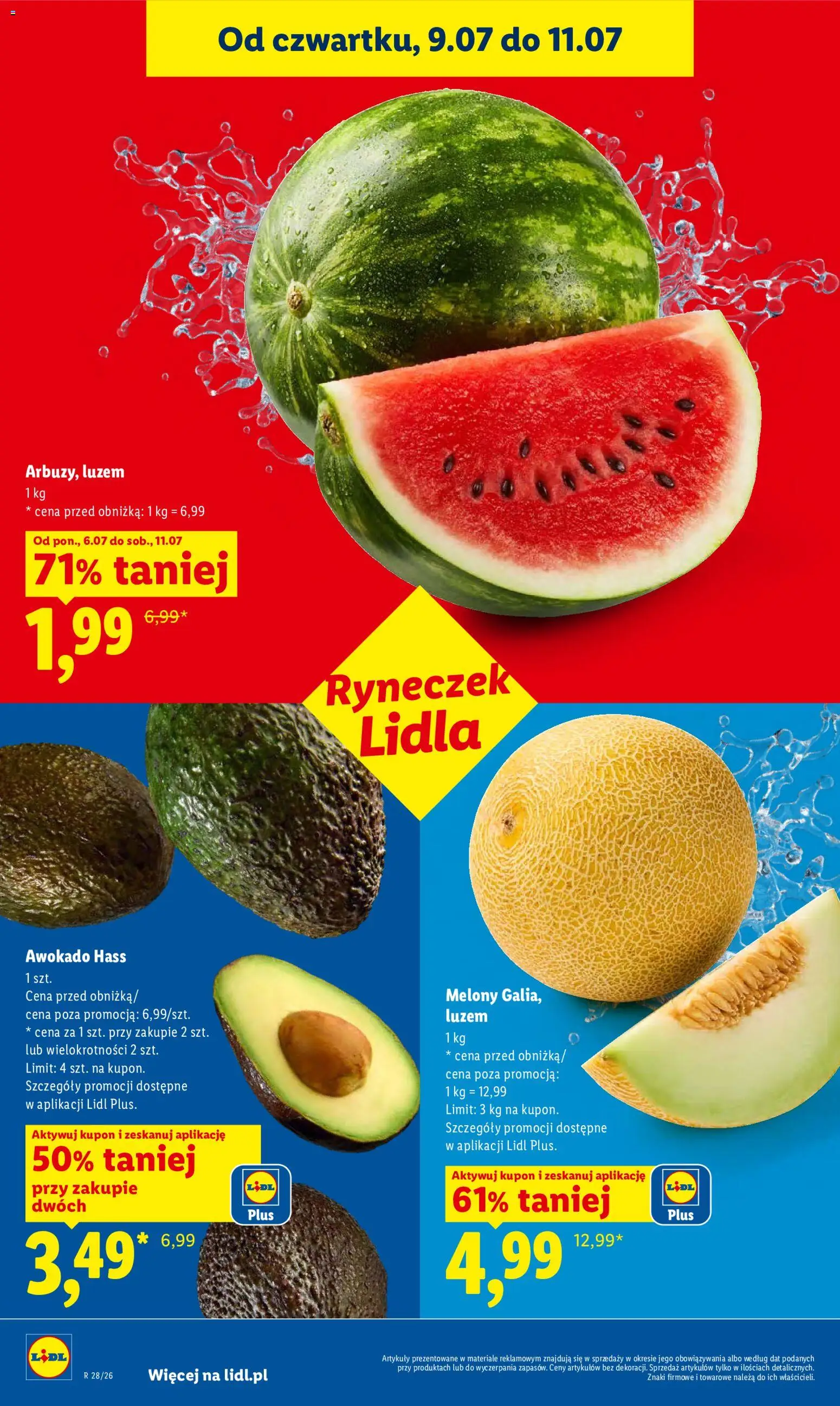 Lidl gazetka od 09.07.2026 | Strona: 46 | Produkty: Melon, Awokado