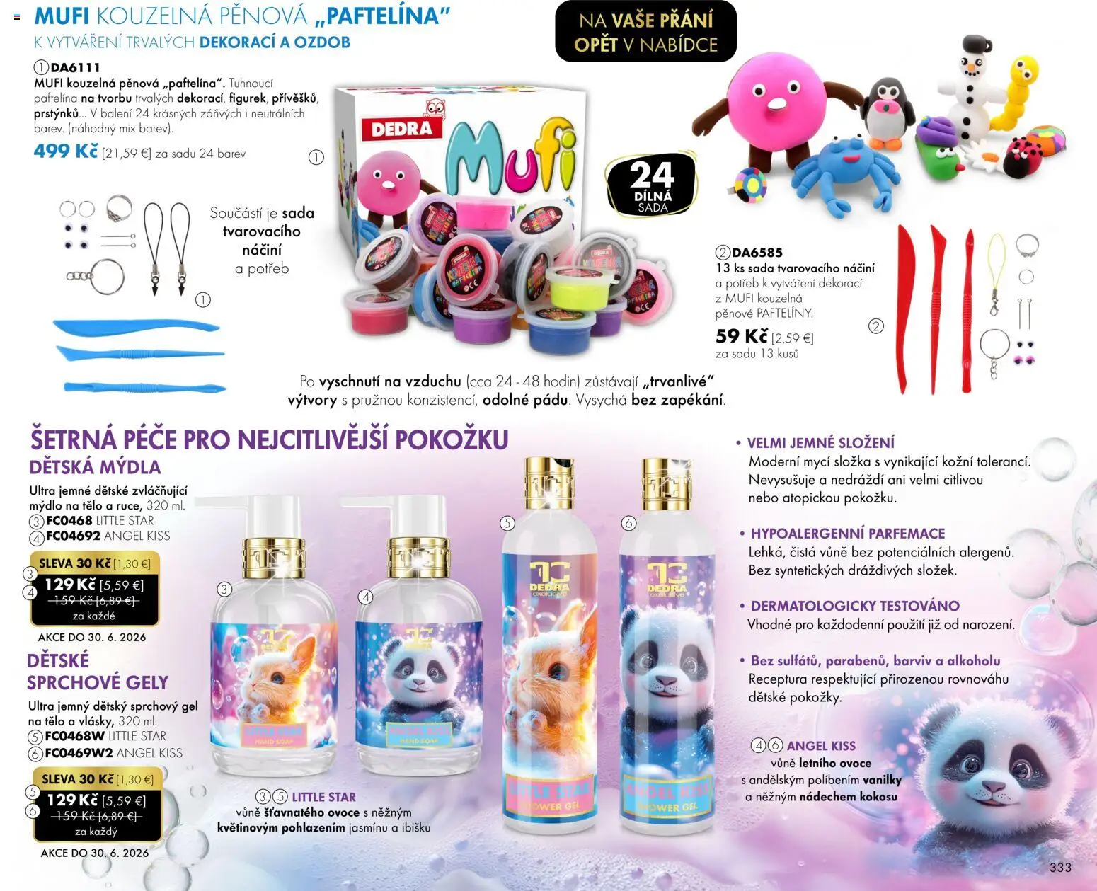 Nové Dedra akcie – leták je platný od 01.06.2026 | Strana: 33 | Produkty: Mydlo, Sprchový gél