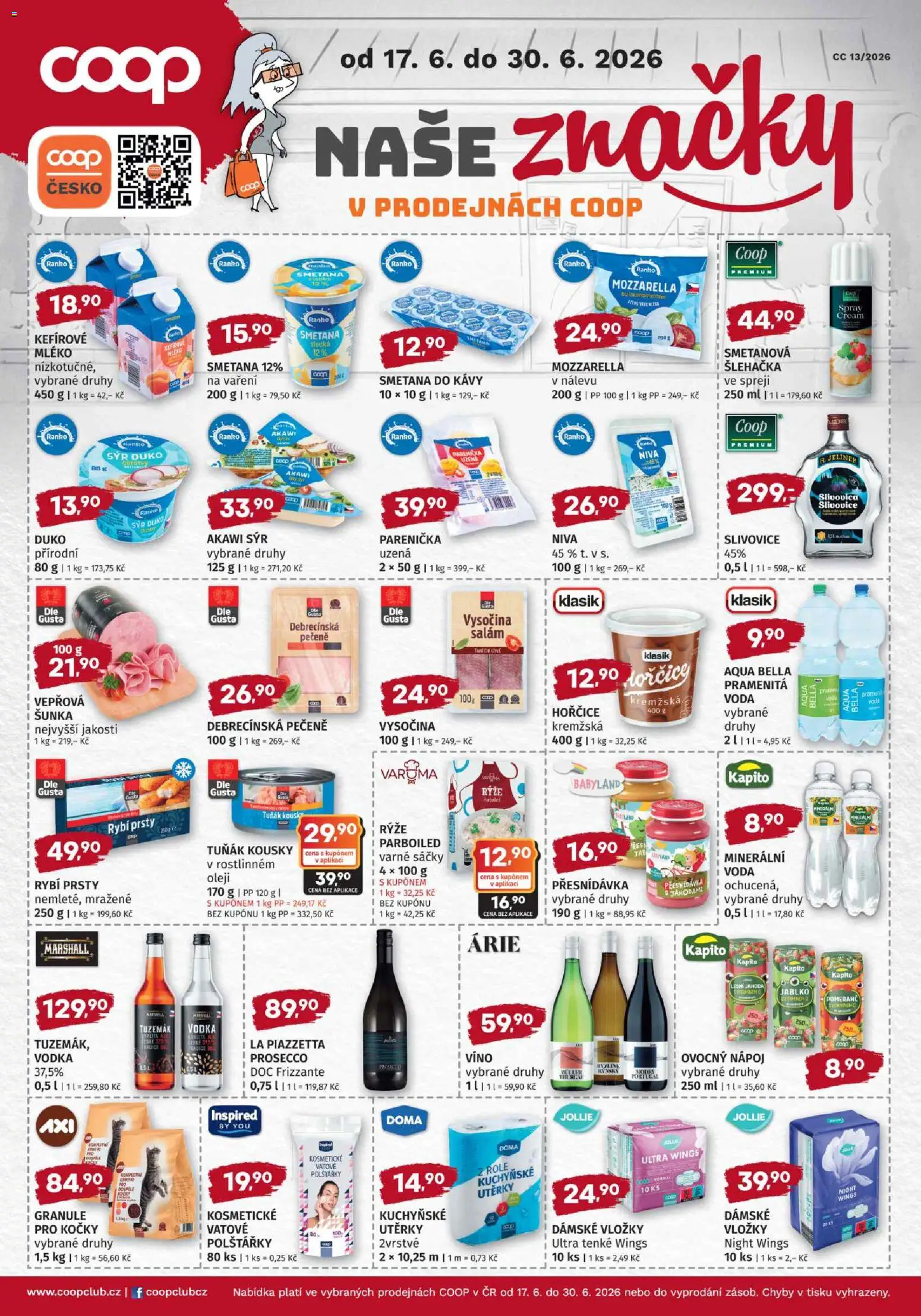 Konzum leták od 17.06.2026 | Strana: 5 | Produkty: Polštářky, Prosecco, Mléko, Vložky