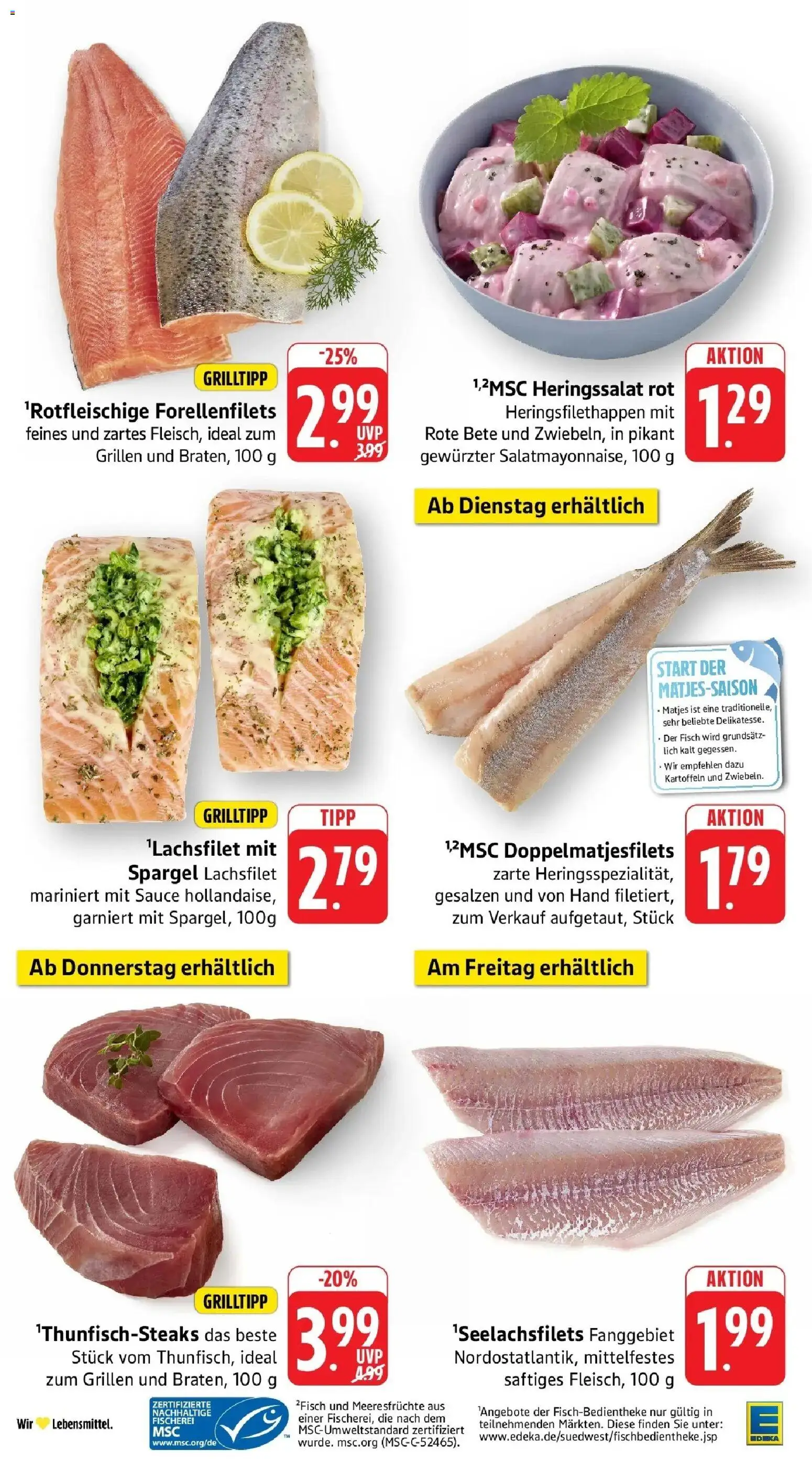 Edeka prospekt Ottersweier – gültig ab 22.06.2026 | Seite: 11 | Produkte: Spargel, Fisch, Kartoffeln, Meeresfrüchte