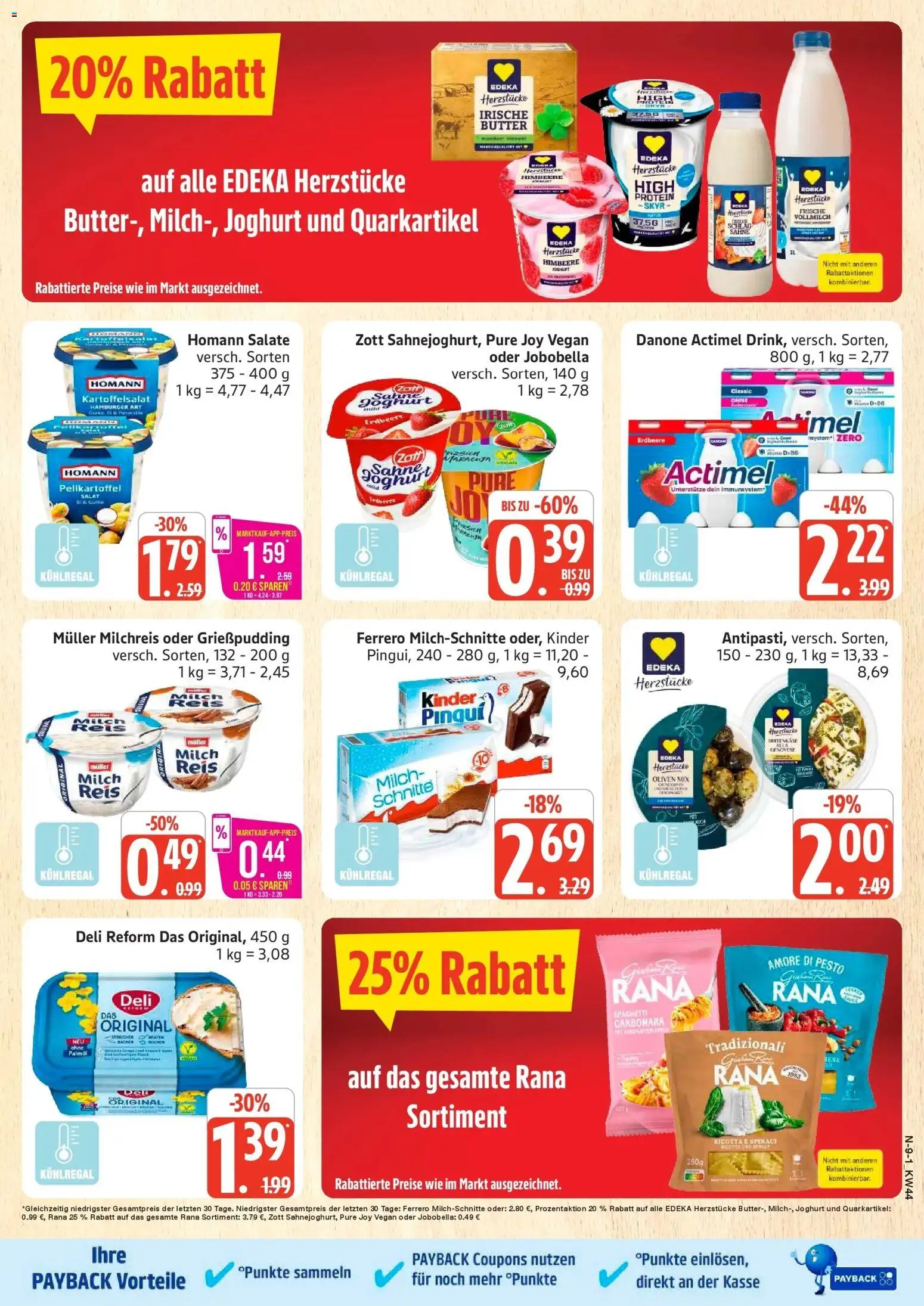 Marktkauf Prospekt Neuenkirchen (ab 26.10.2026) » Angebote online | Seite: 9 | Produkte: Actimel, Butter, Skyr, Ferrero milchschnitte