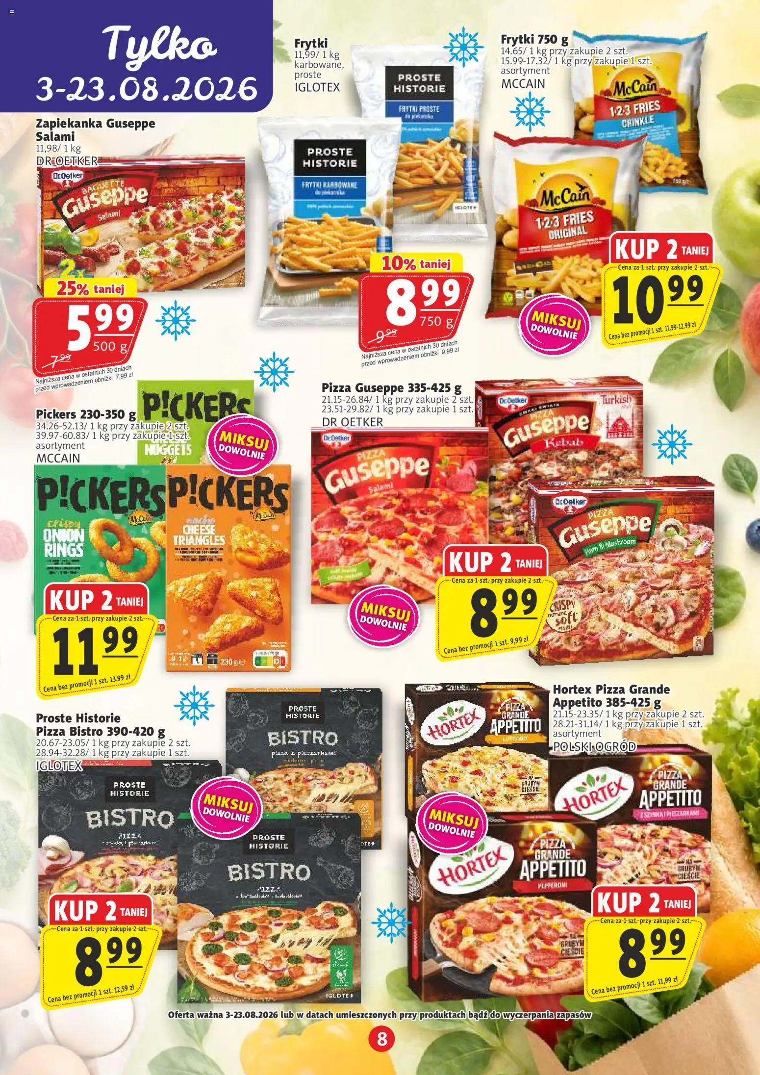 Prim Market gazetka - Witaj Szkoło od 03.08.2026 | Strona: 8 | Produkty: Kebab, Zapiekanka, Pizza, Frytki