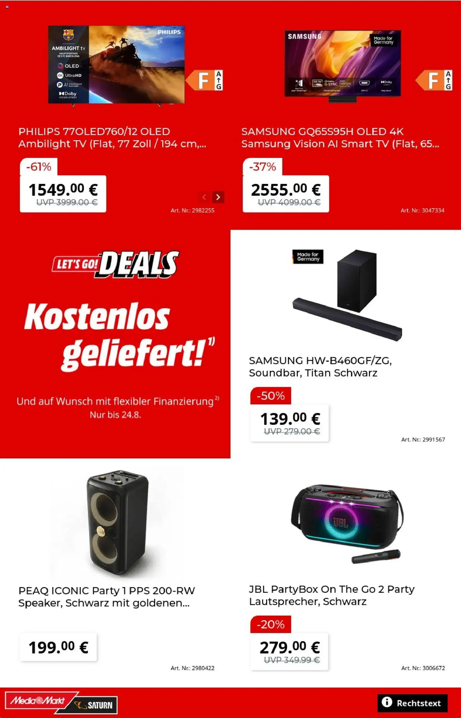 Media Markt Prospekt – gültig ab 10.08.2026 | Seite: 11 | Produkte: Philips, Samsung, Smart TV, TV