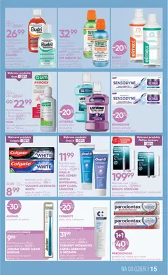 Pogląd oferty "Super-pharm gazetka" - ważna od 19.09.2026 | Strona: 15 | Produkty: Płytki, Mięta, Pasta, Szczoteczka do zębów