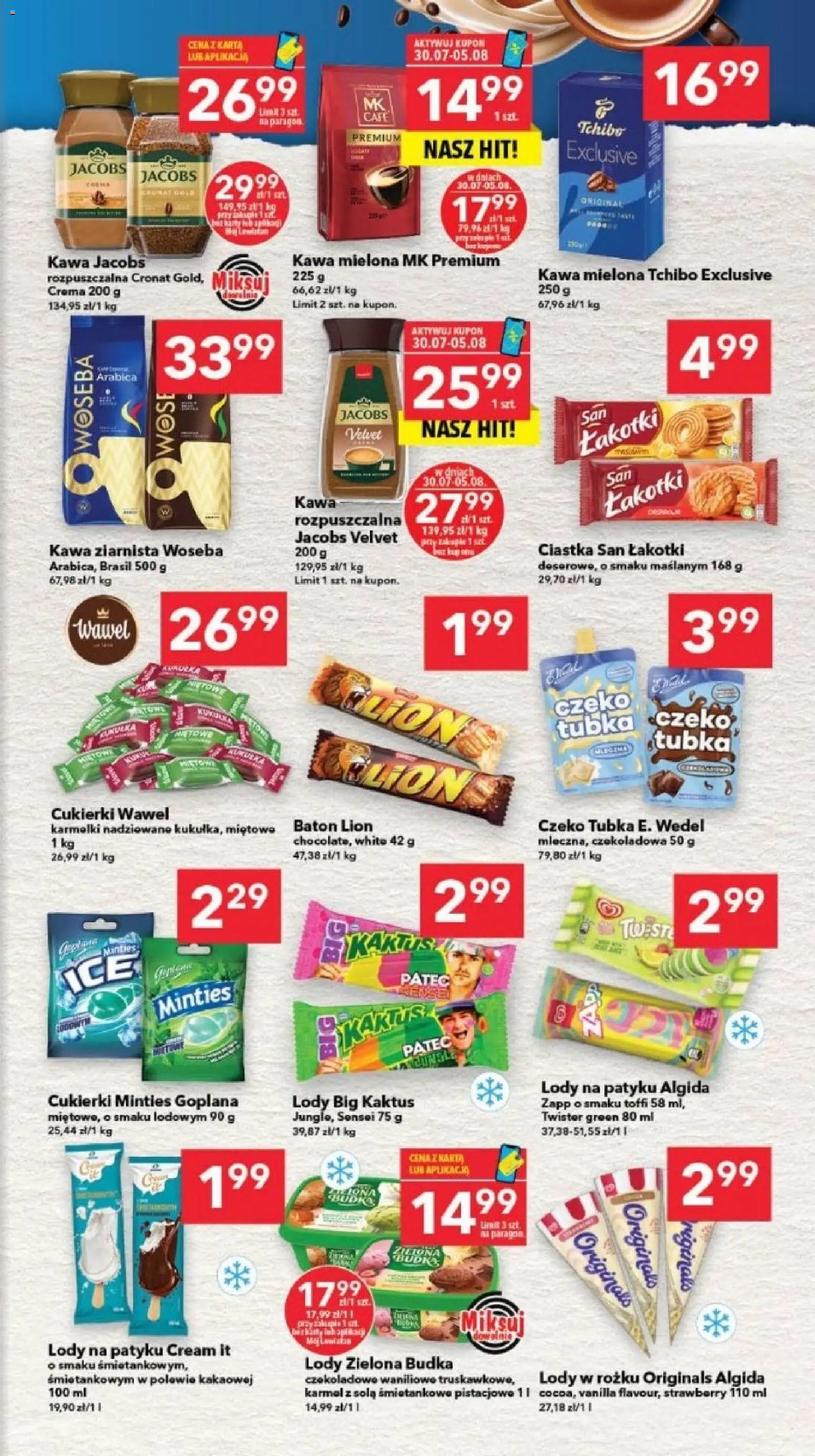 Lewiatan gazetka - Szczecin od 30.07.2026 | Strona: 5 | Produkty: Kawa jacobs, Kawa ziarnista, Tchibo, Baton