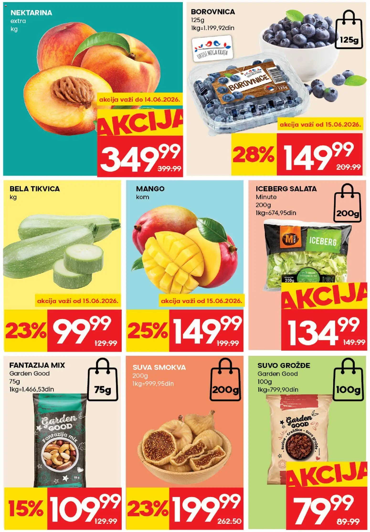 Idea katalog - važi od 11.06.2026 | Strana: 3 | Proizvode: Salata, Mango, Borovnica, Tikvica