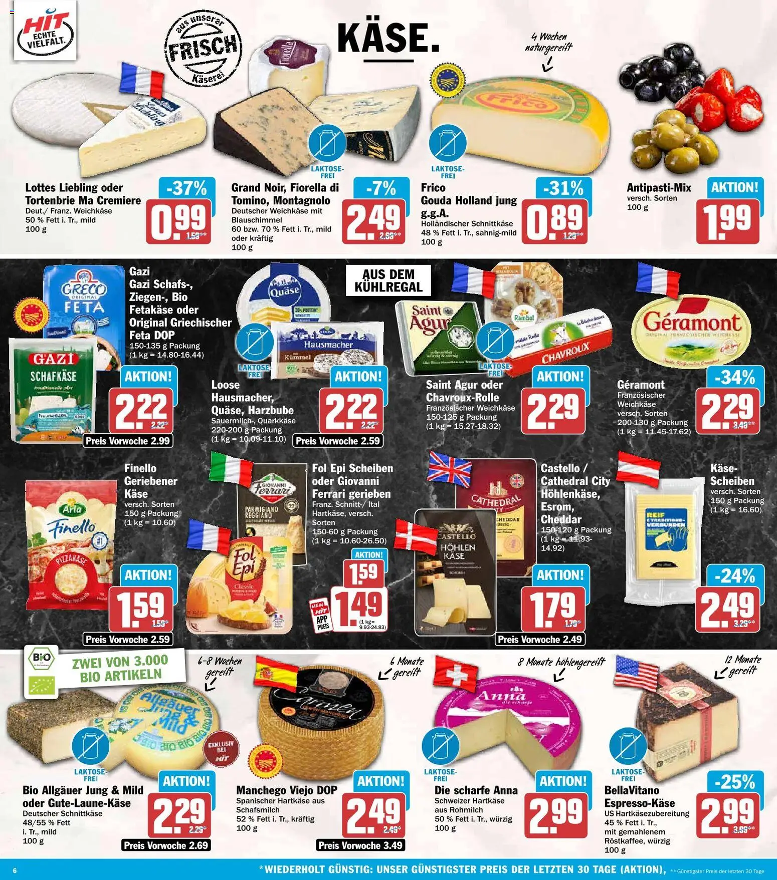 HIT Prospekt – gültig ab 12.10.2026 | Seite: 6 | Produkte: Geramont, Feta, Käse, Gouda