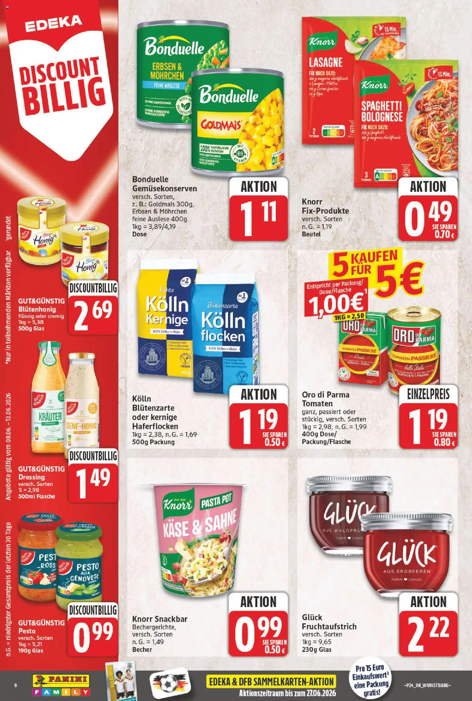 nah & gut Prospekt – gültig ab 08.06.2026 | Seite: 8 | Produkte: Kolln, Käse, Knorr, Oro di parma