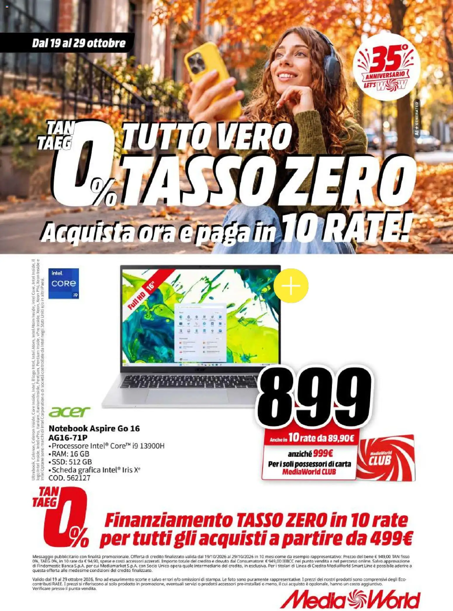 Volantino Media World del 19/10/2026 | Pagina: 23 | Prodotti: Notebook