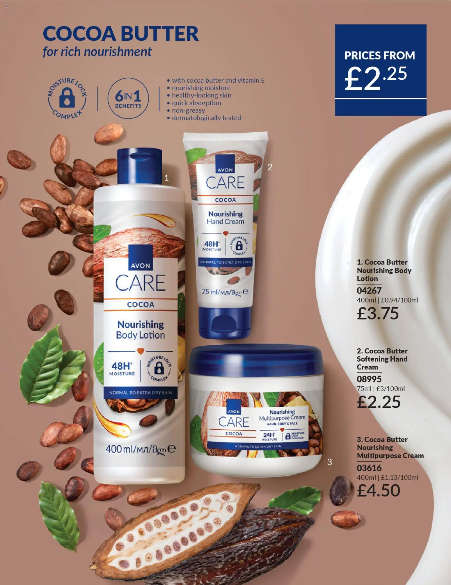 {H1} | Page: 175 | Products: Body lotion, Hand cream, Butter, Cocoa