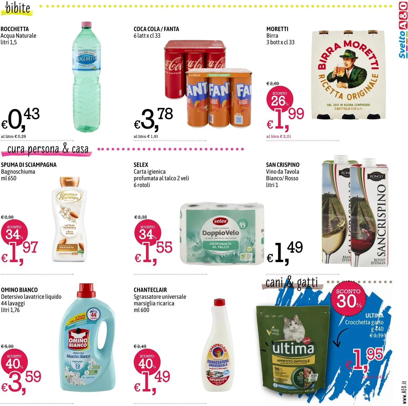 Volantino A&O del 17/09/2026 | Pagina: 7 | Prodotti: Bagnoschiuma, Birra, Lavatrice, Fanta