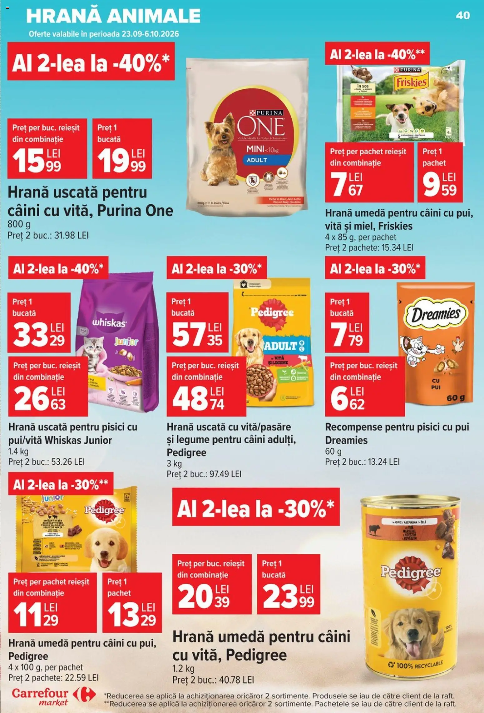 Noul catalog Carrefour – valabil de la 23.09.2026 | Pagină: 40 | Produse: Vită, Aplică, Pui, Legume
