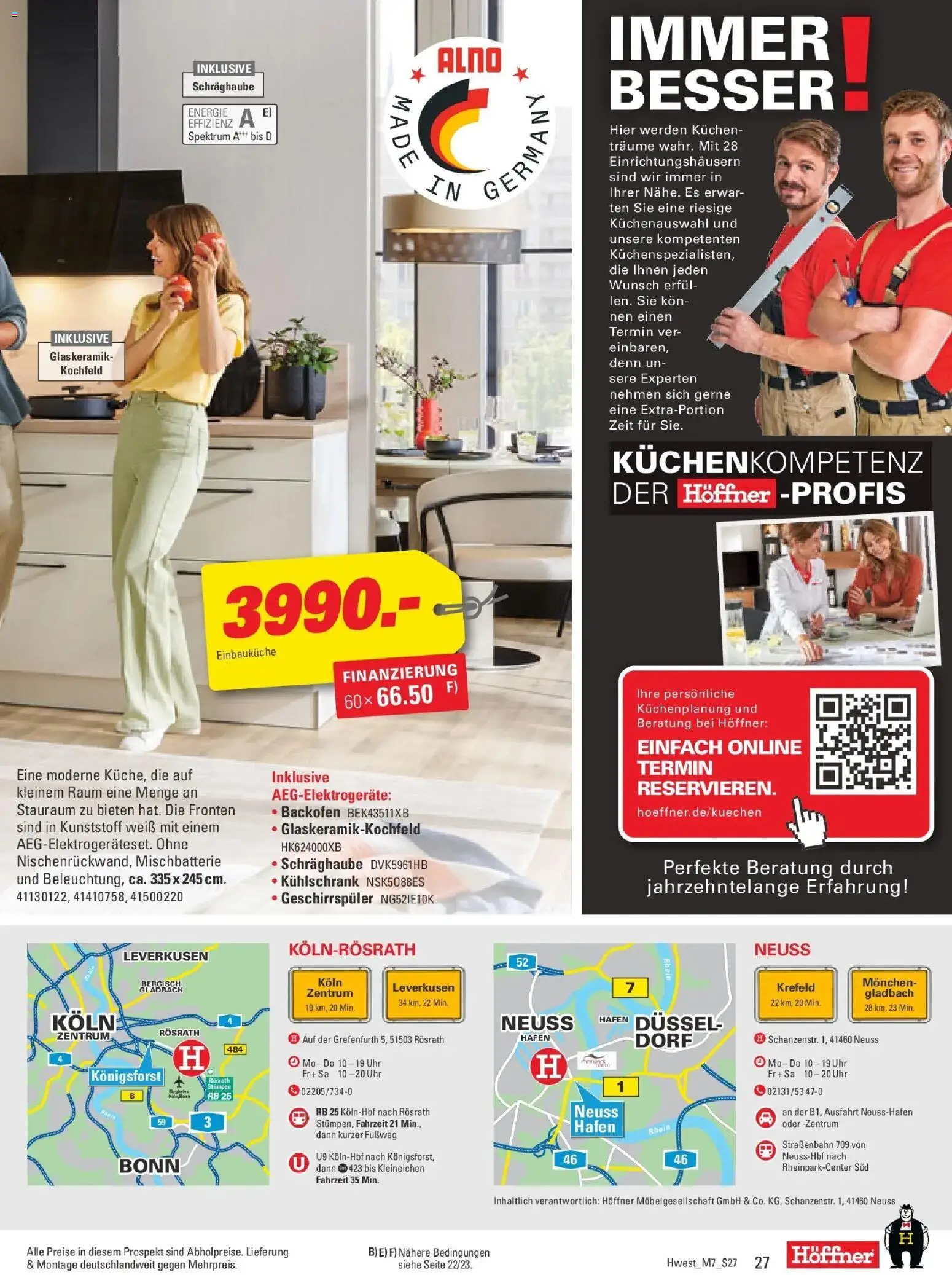 Höffner Prospekt Paderborn (ab 12.08.2026) zum Blättern | Seite: 27 | Produkte: Einbauküche, Kochfeld, Backofen, Kuchen