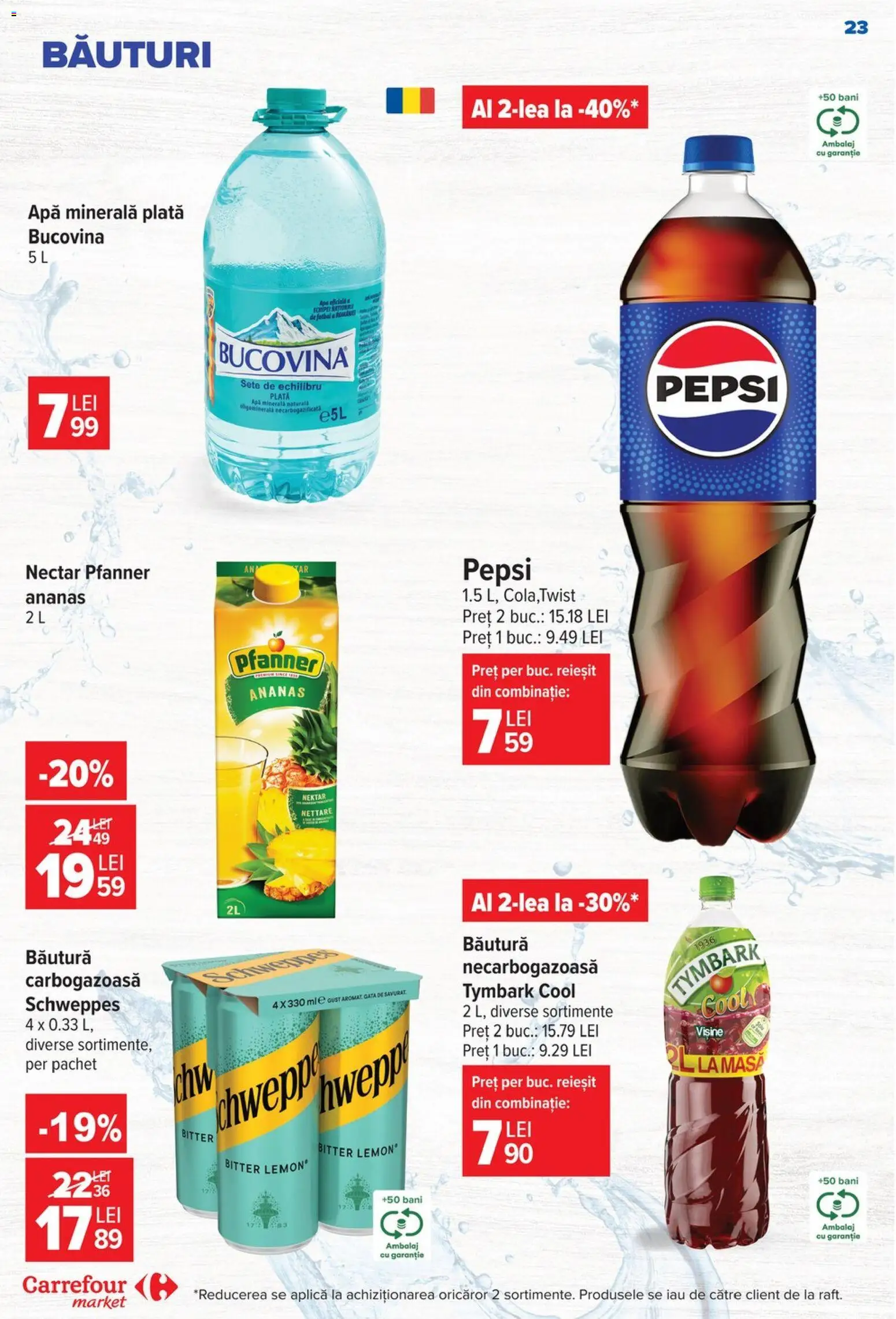 Noul catalog Carrefour – valabil de la 17.06.2026 | Pagină: 22 | Produse: Router, Yazı tahtası kalemi, Ananas, Apă