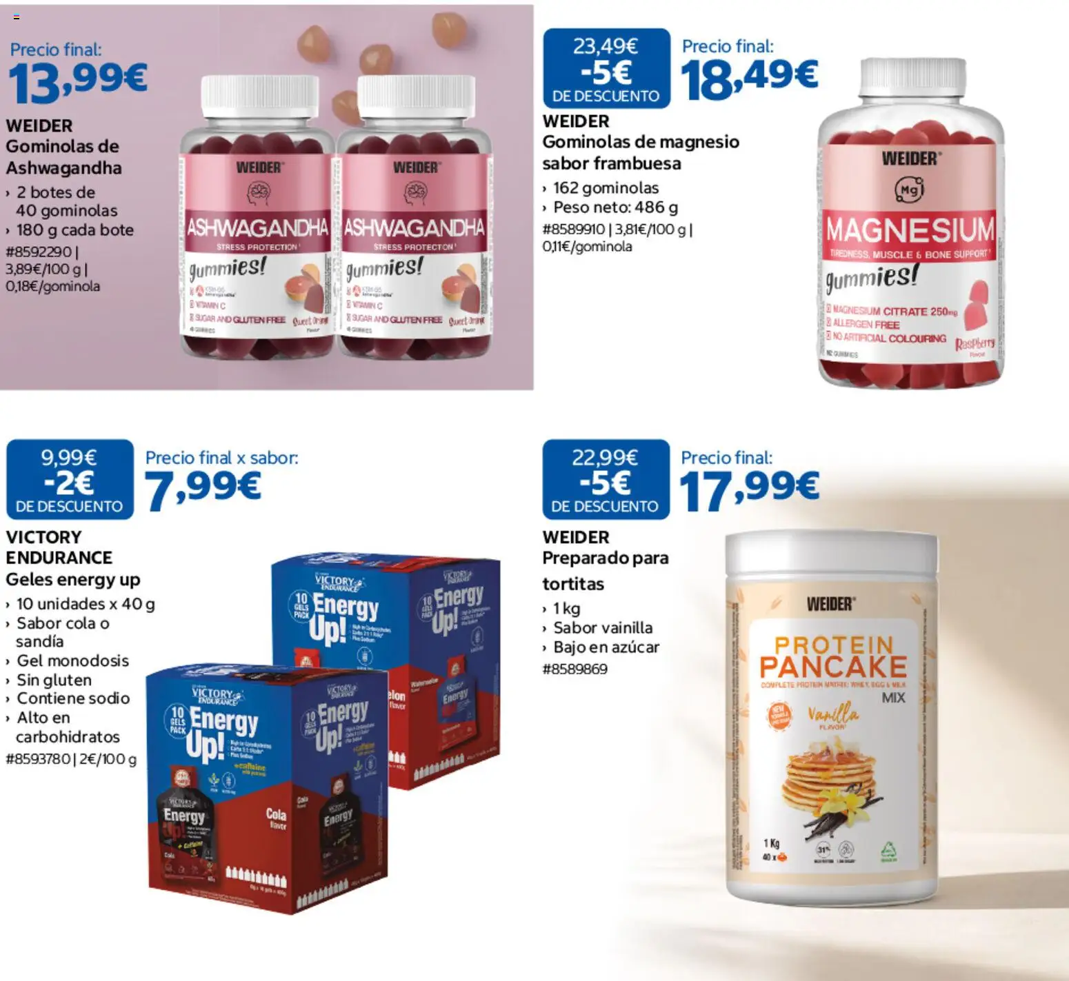 Costco Selección Weider │ válido desde el 28/09/2026 | Página: 10 | Productos: Ashwagandha, Vainilla, Peso, Sandía