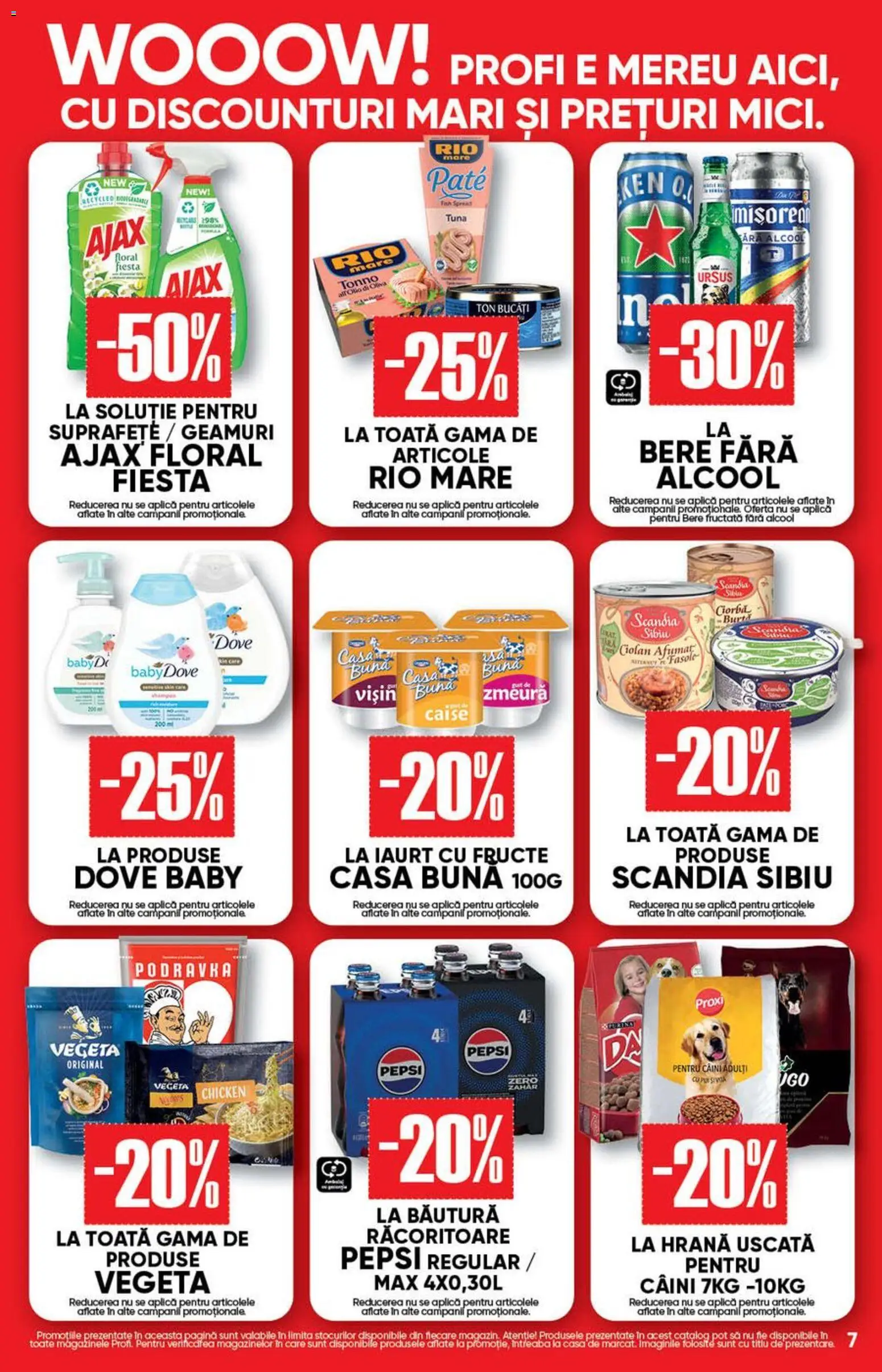 Noul catalog Profi – valabil de la 08.07.2026 | Pagină: 7 | Produse: Zmeură, Pate, Iaurt, Ahtapot