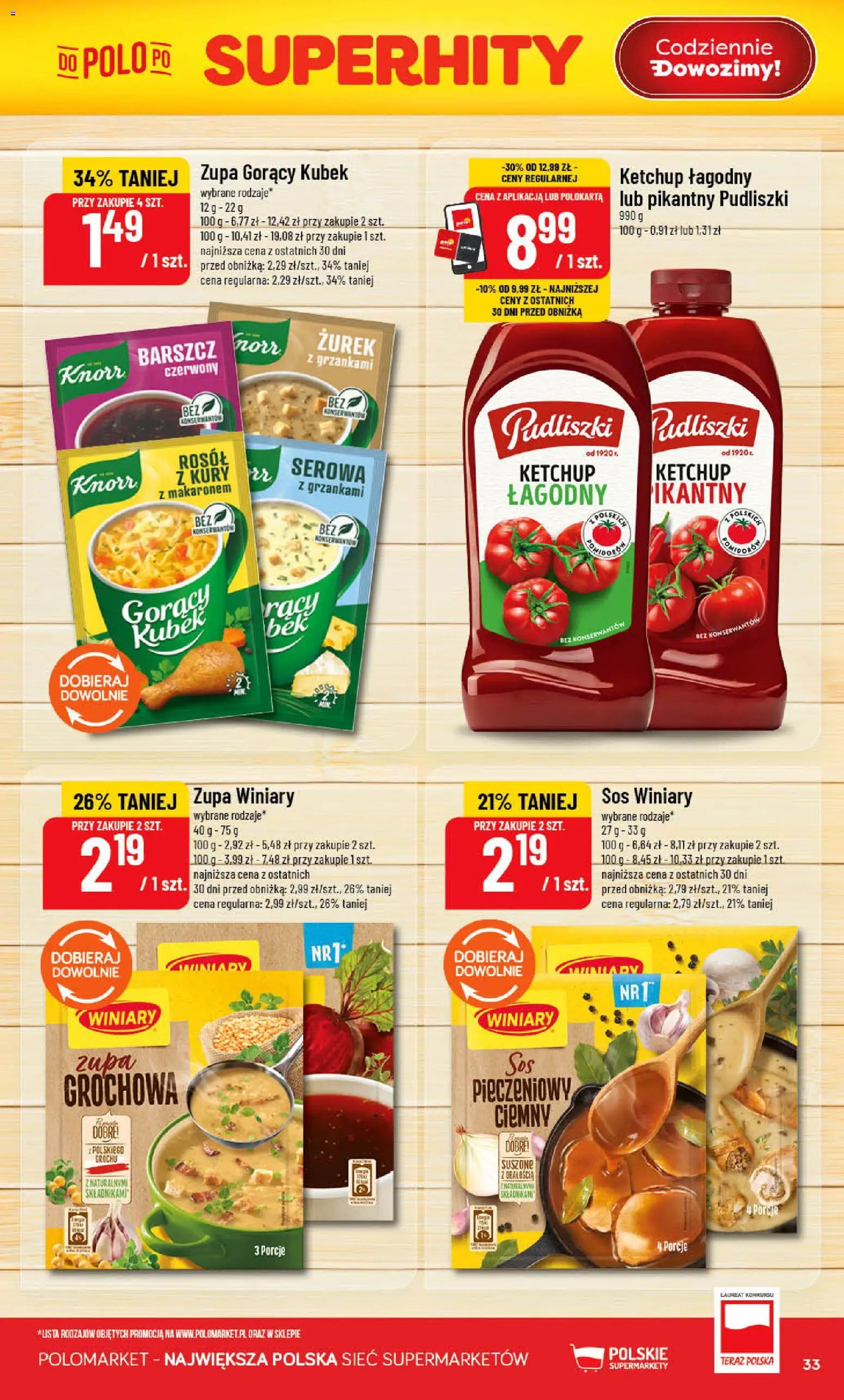 POLOmarket gazetka od 10.06.2026 | Strona: 33 | Produkty: Barszcz, Ketchup, Gorący kubek, Zurek