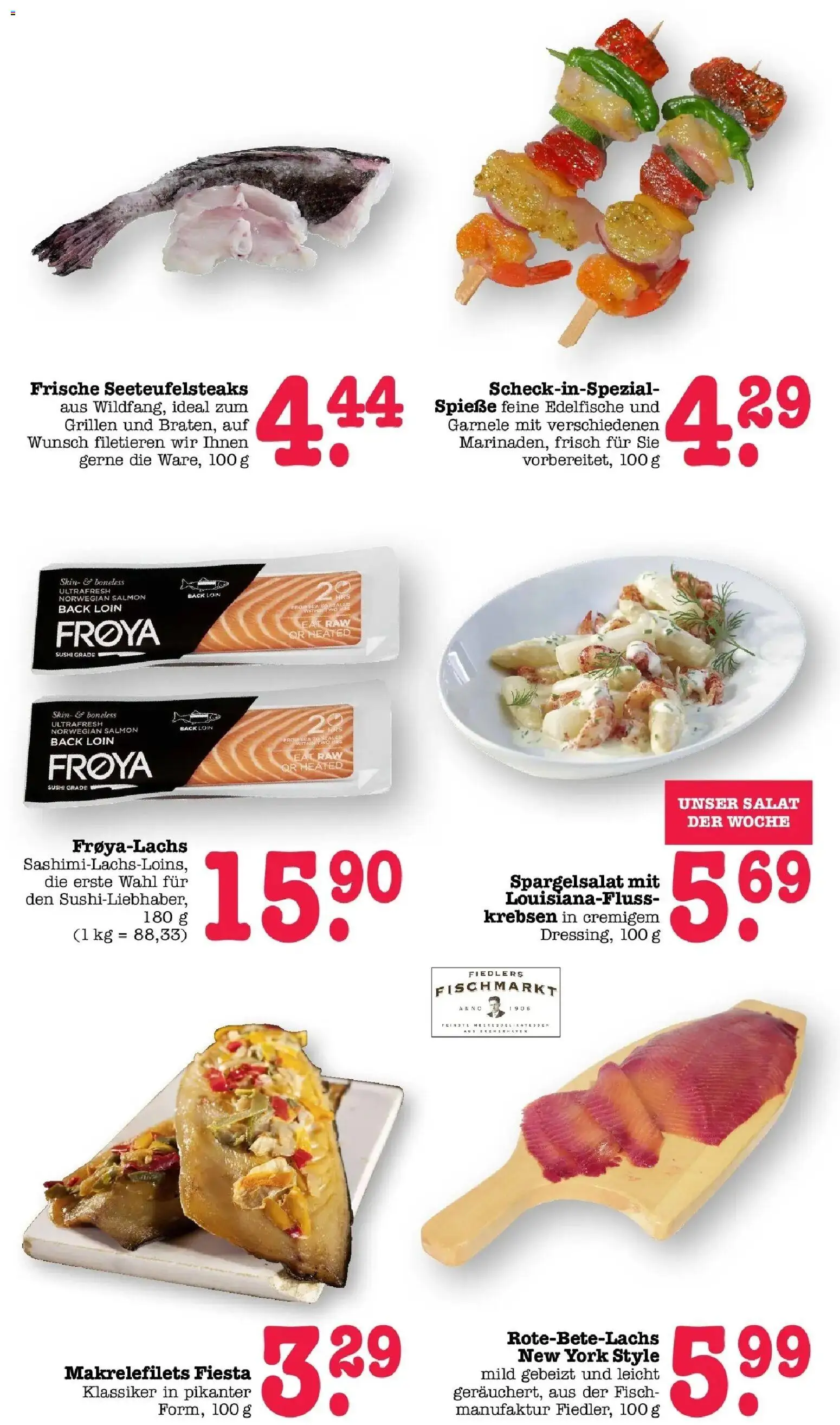 Edeka prospekt Bühlertal	 – gültig ab 04.05.2026 | Seite: 28 | Produkte: Spieße, Fisch, Salat