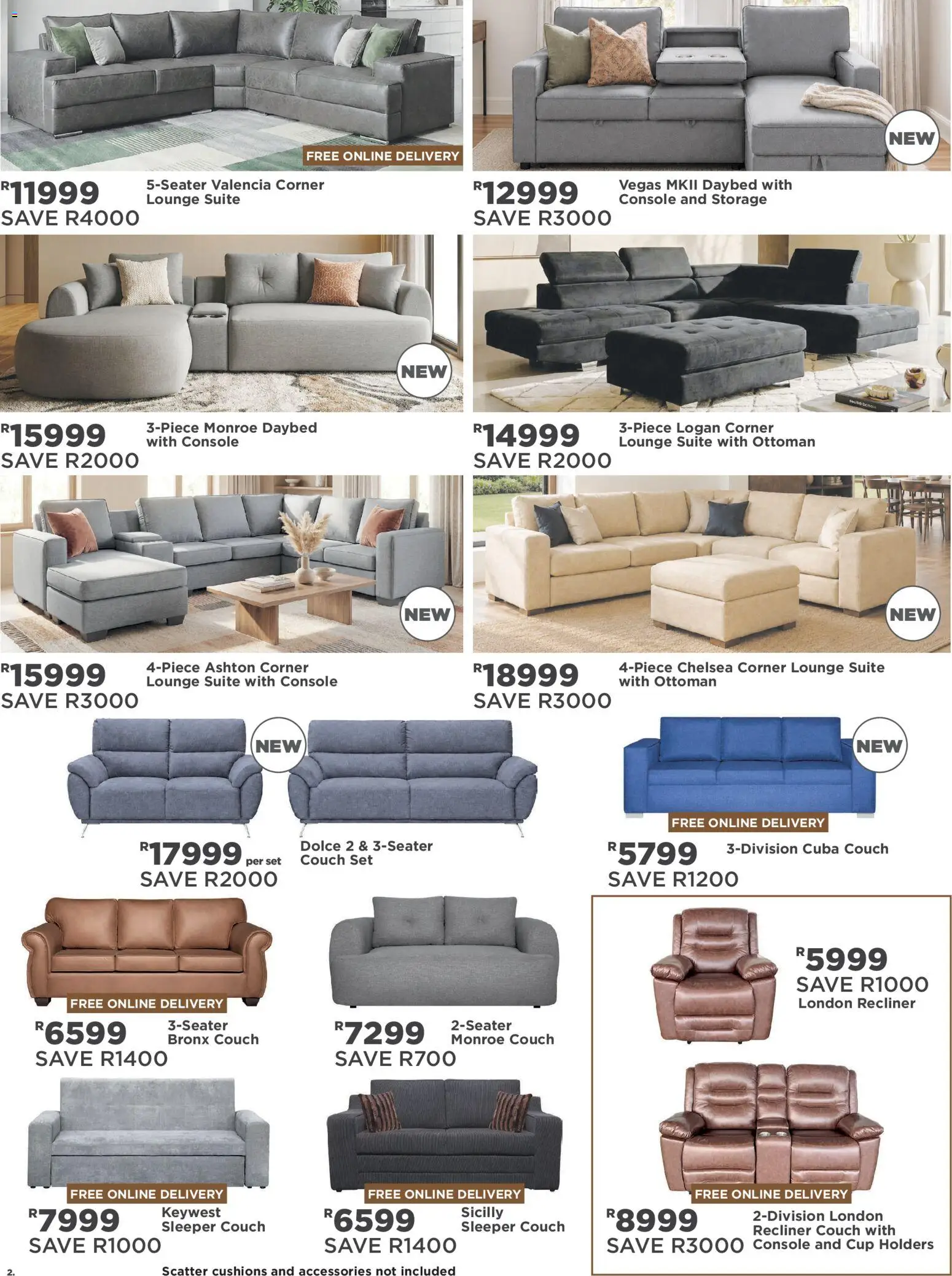 New House and Home catalogue – valid from 10/08/2026 | Page: 2 | Products: Couch, Lounge suite, Ottoman