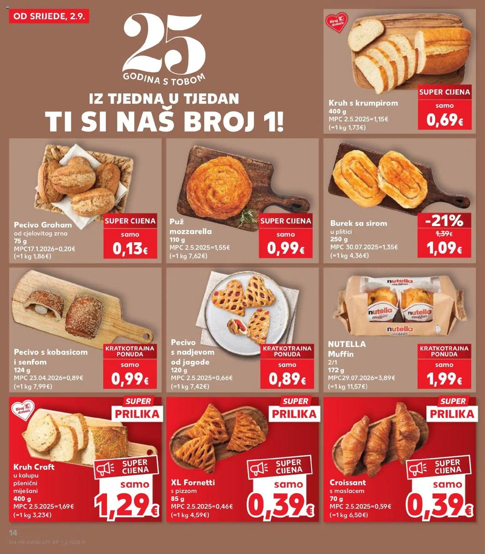 Kaufland katalog | vrijedi od 02.09.2026 | Stranica: 14 | Proizvodi: Fornetti, Mozzarella, Jagode, Pecivo