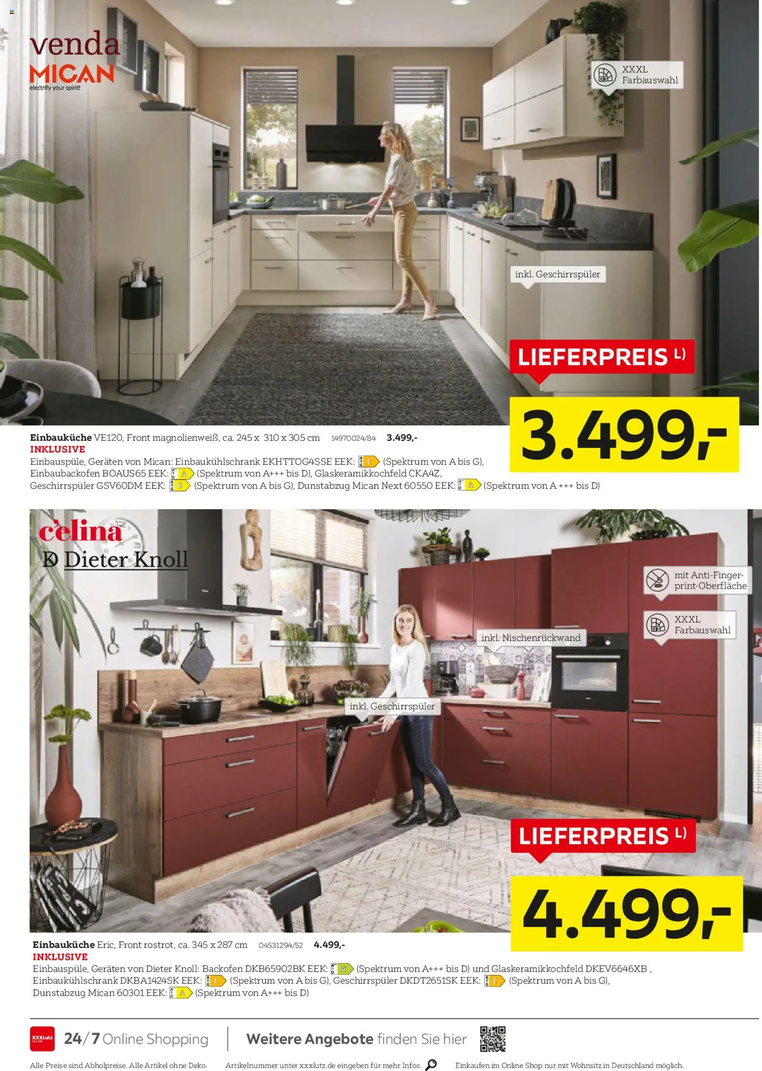 XXXLutz Deutschlands größter SSV – gültig ab 20.06.2026 | Seite: 16 | Produkte: Geschirrspüler, Einbauküche, Backofen, Dunstabzug