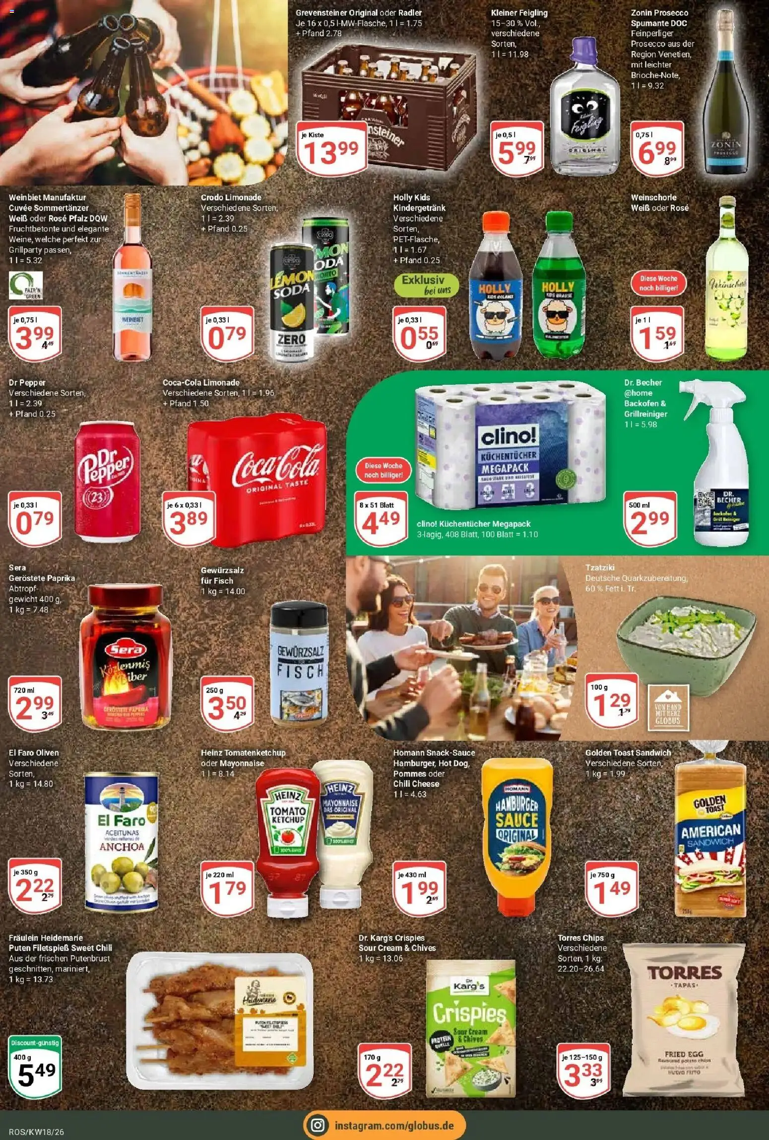 Globus Prospekt Lambrechtshagen	 – gültig ab 27.04.2026 | Seite: 23 | Produkte: Toast, Limonade, Fisch, Chips