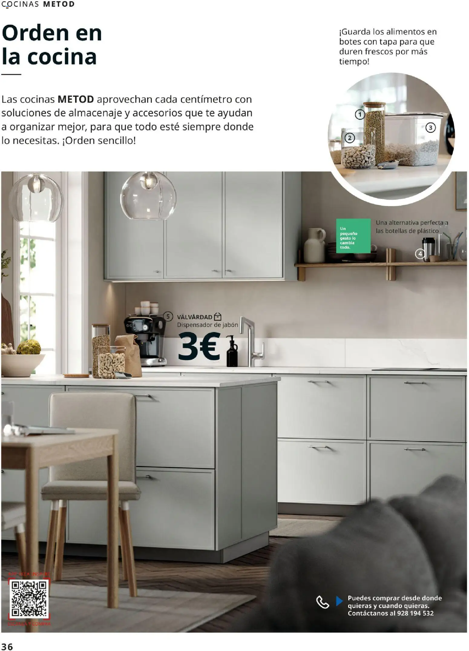 IKEA - Cocinas │ válido desde el 01/09/2026 | Página: 36 | Productos: Jabón, Dispensador, Cocina, Alimentos