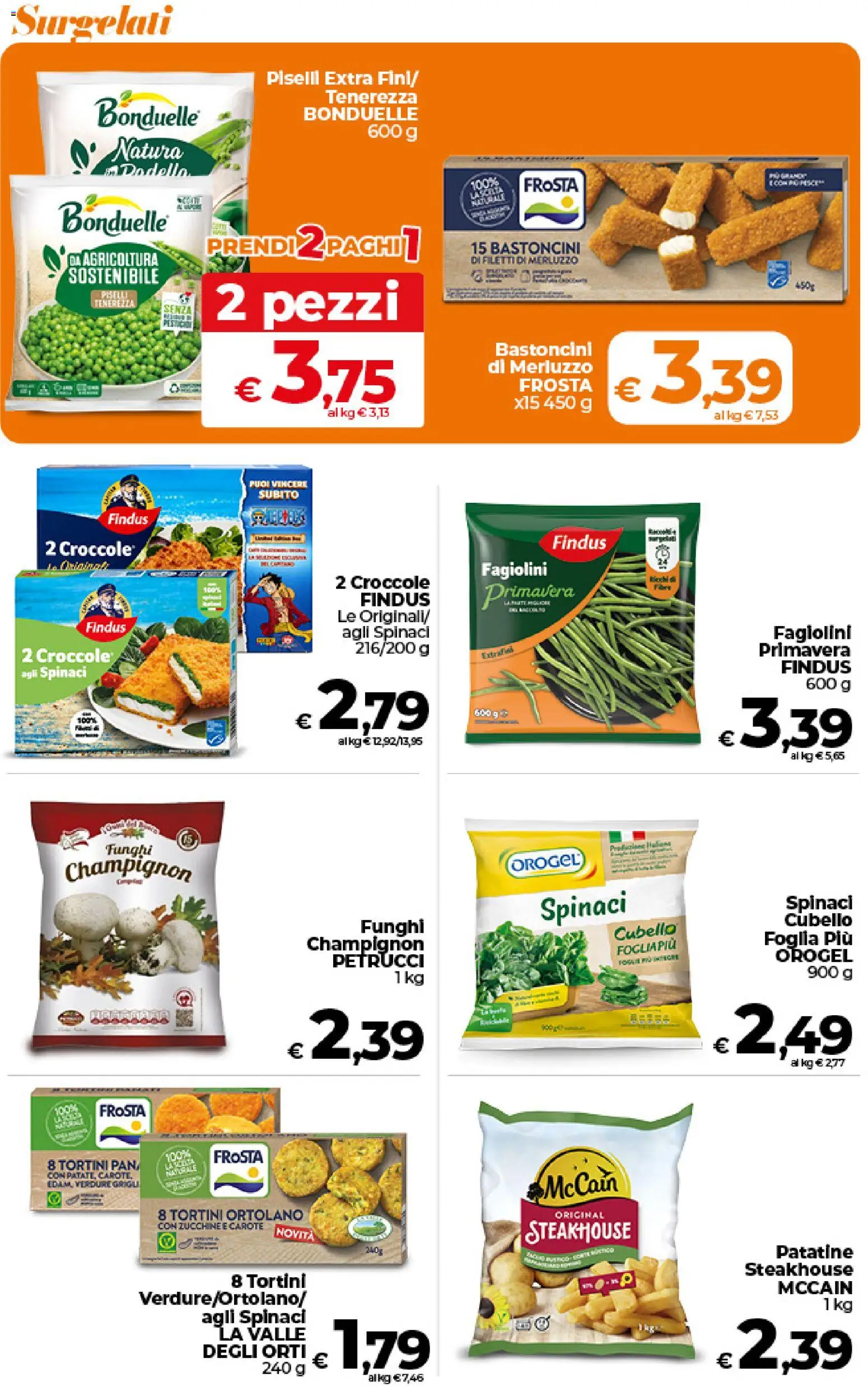 Volantino Ipercoop del 09.06.2026 | Pagina: 26 | Prodotti: Merluzzo, Patatine, Piselli, Fagiolini