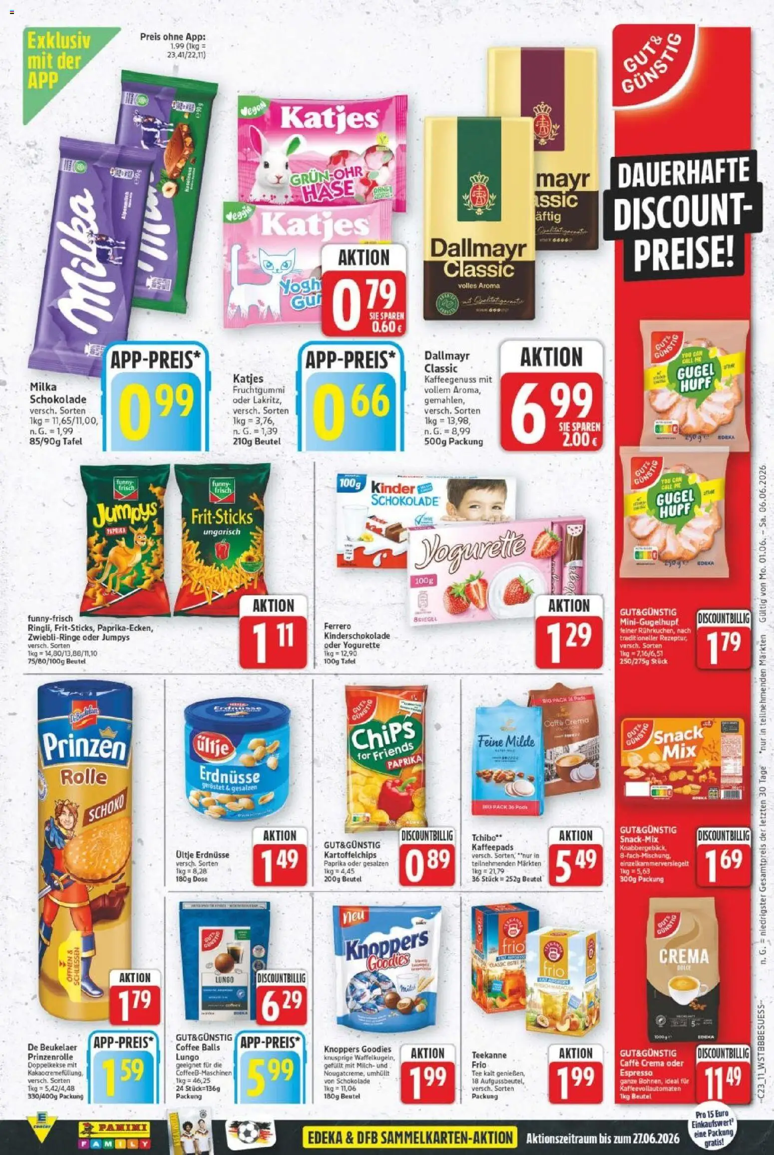 E center Prospekt – gültig ab 01.06.2026 | Seite: 15 | Produkte: Schokolade, Dallmayr, Pfirsich, Knoppers