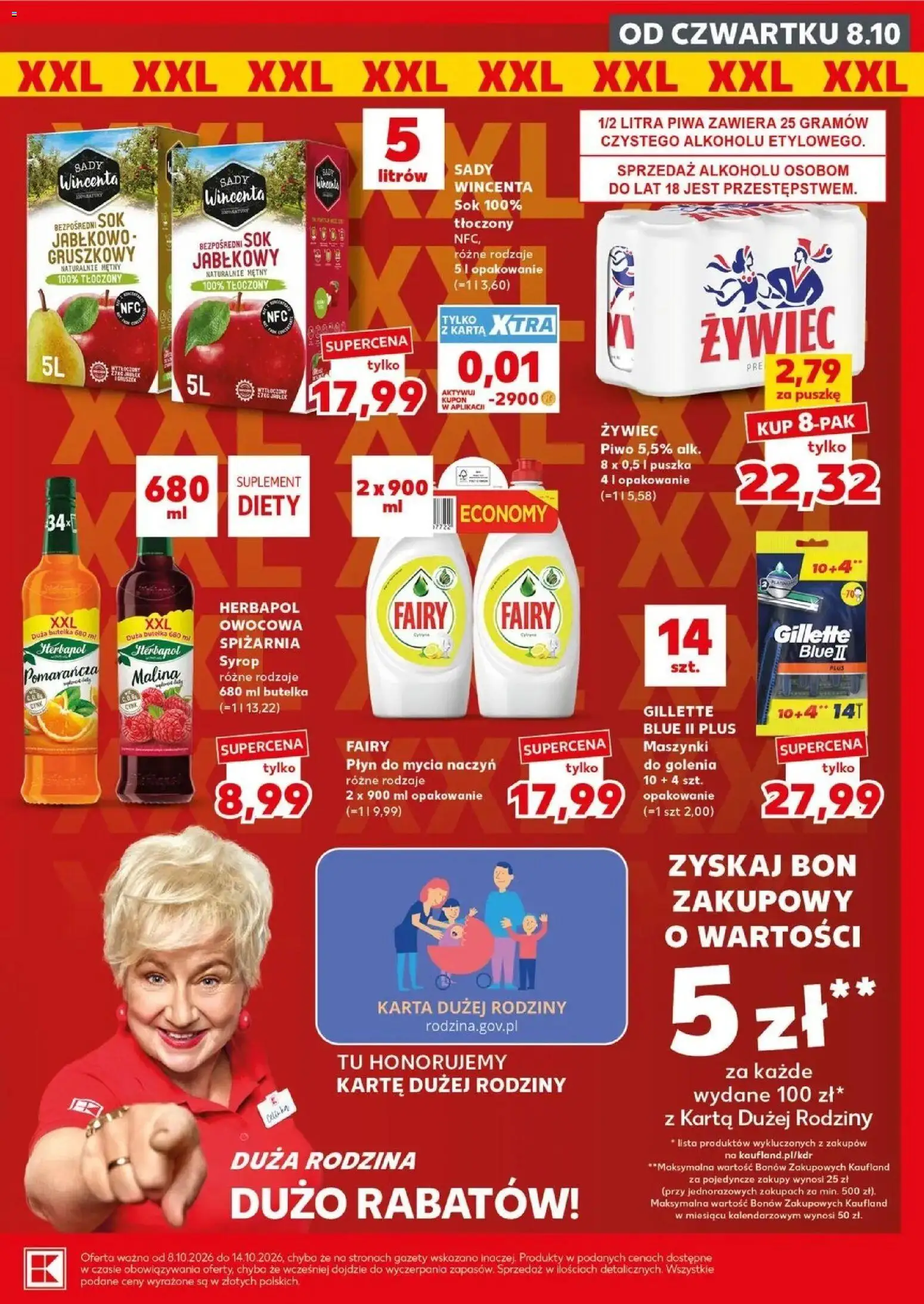 Kaufland gazetka - Super sobota od 08.10.2026 - od jutra PDF | Strona: 17 | Produkty: Malina, Maszynki do golenia, Piwo, Płyn do mycia naczyń