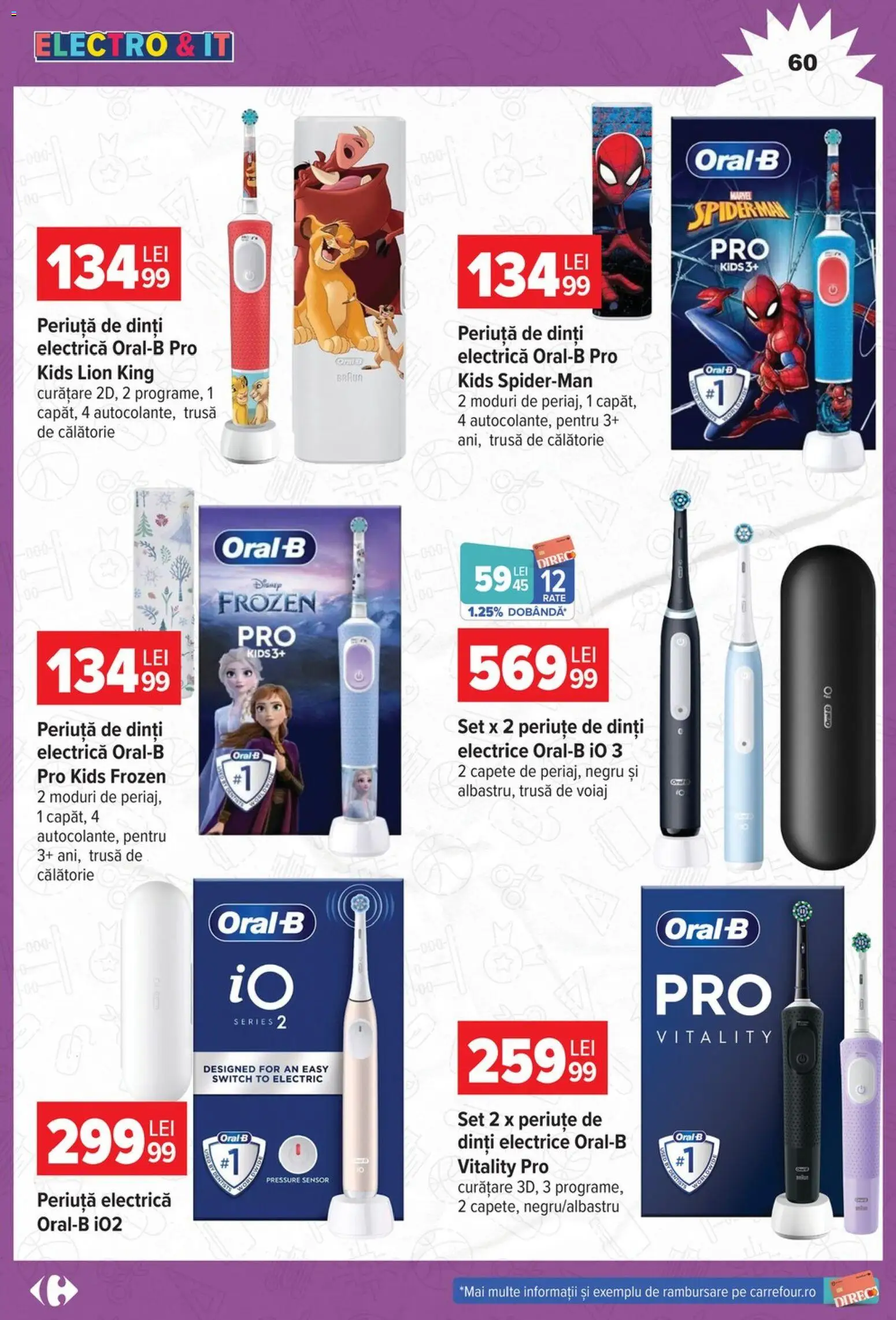 Noul catalog Carrefour – valabil de la 12.08.2026 | Pagină: 60 | Produse: Electrică, Periuță De Dinți Electrică, Periuță de dinți