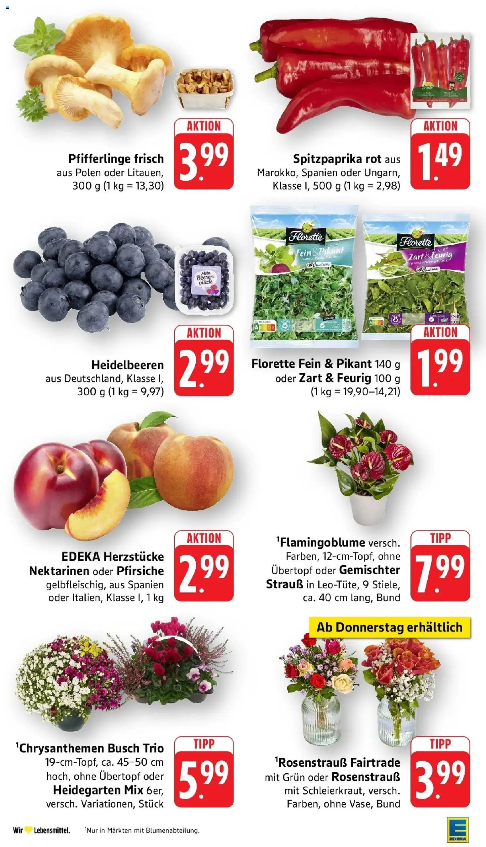 Edeka Prospekt Wolfach (ab 24.08.2026) » Angebote Online | Seite: 11 | Produkte: Nektarinen, Heidelbeeren, Pfifferlinge