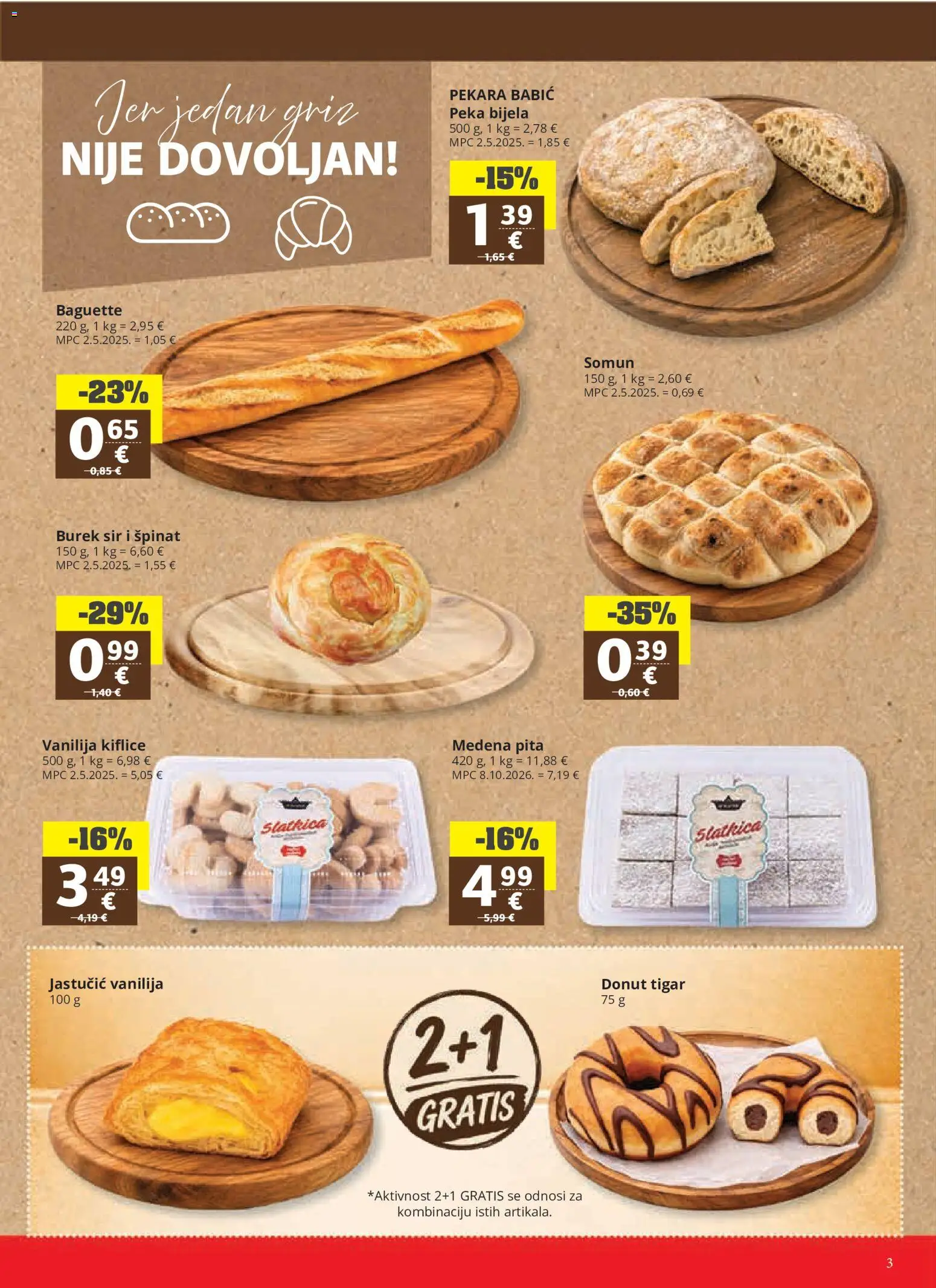 Ribola katalog | vrijedi od 28.10.2026 | Stranica: 3 | Proizvodi: Špinat, Kiflice, Sir, Burek