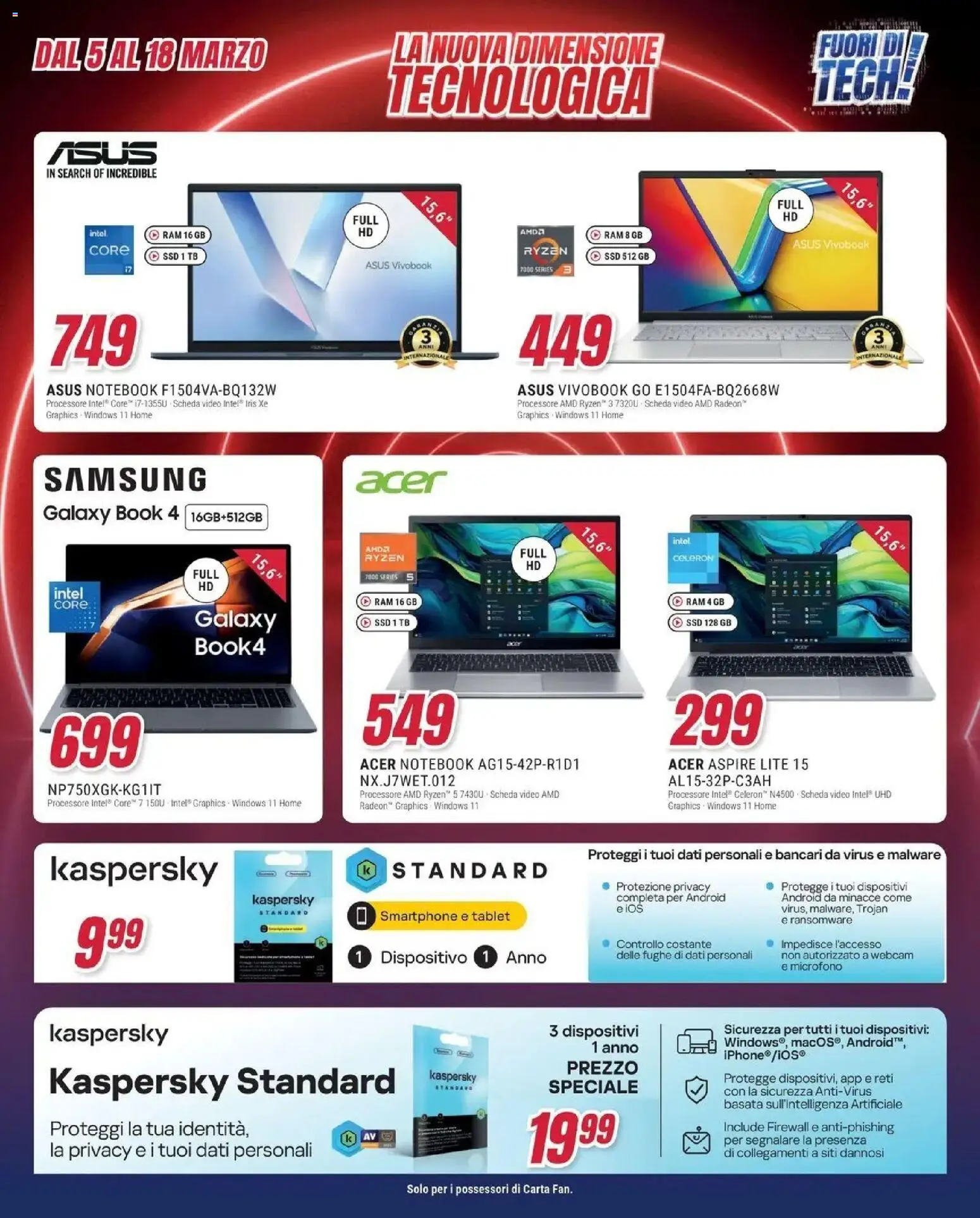 Volantino Trony del 04.03.2026 | Pagina: 27 | Prodotti: Webcam, Smartphone, Microfono, Samsung