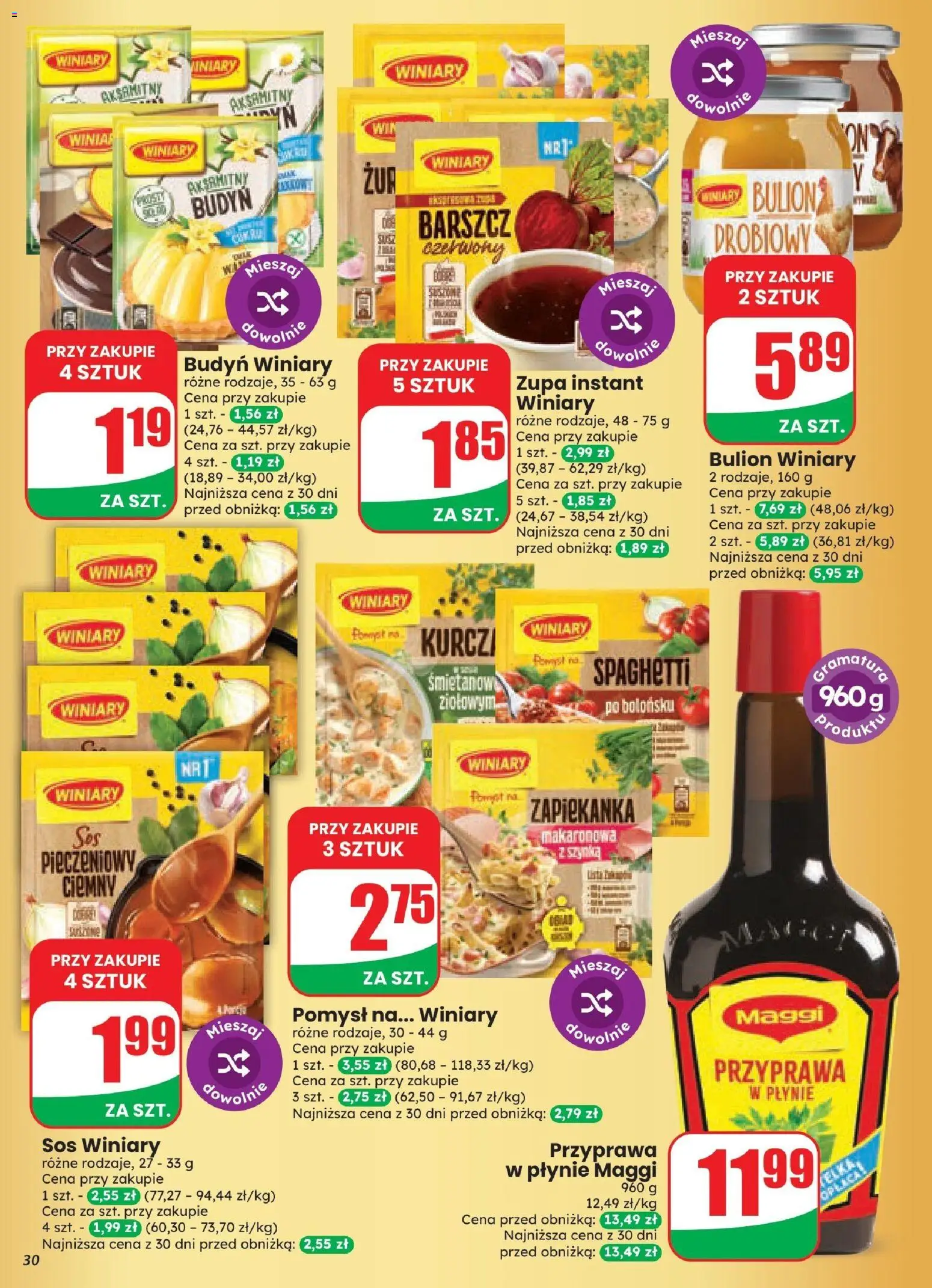 Dino gazetka od 21.10.2026 | Strona: 30 | Produkty: Budyń, Barszcz, Bulion drobiowy, Zupa