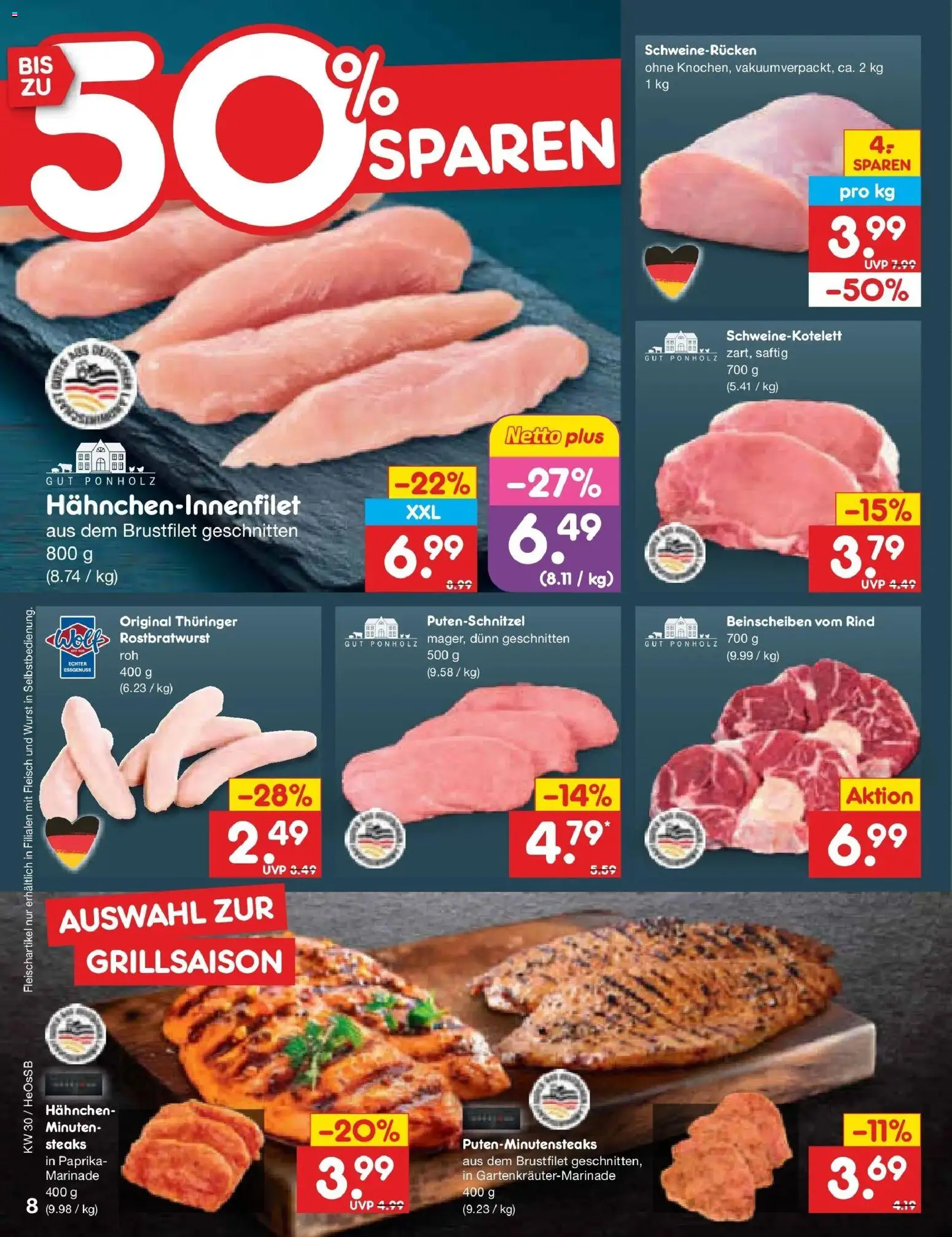 Netto Marken-Discount Prospekt Kröpelin – gültig ab 20.07.2026 | Seite: 12 | Produkte: Hahnchen, Paprika, Wurst, Fleisch