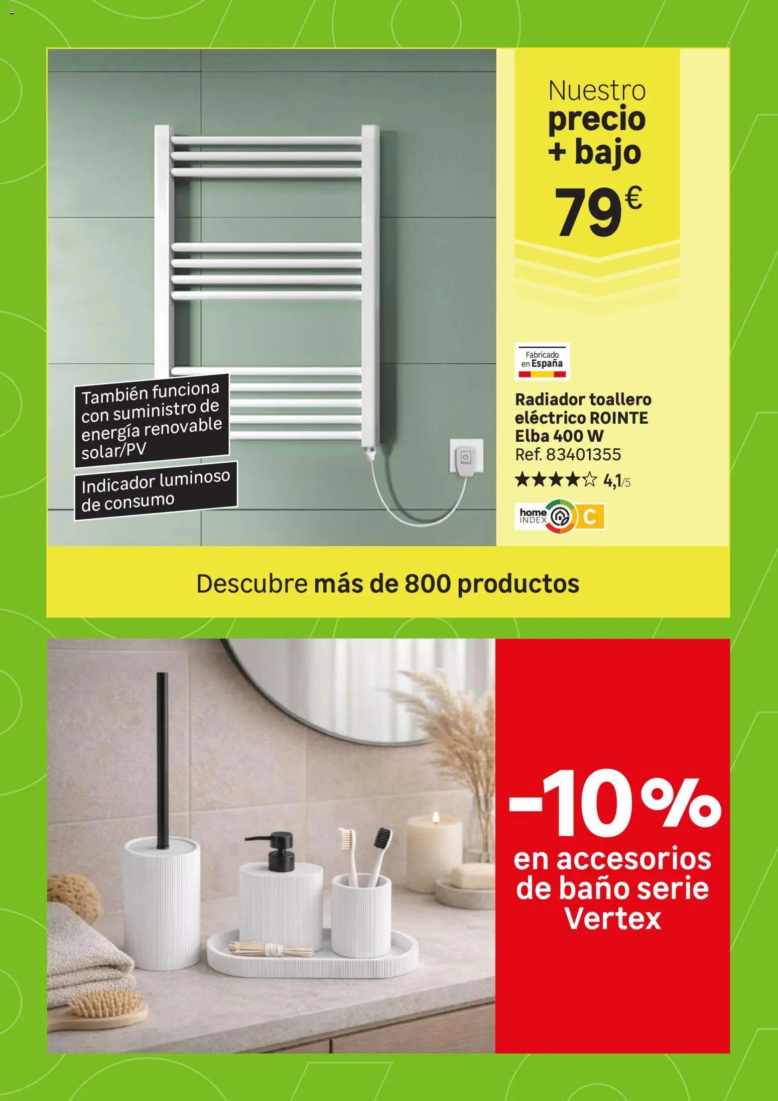 Leroy Merlin Black Friday │ válido desde el 20/10/2026 | Página: 24 | Productos: Toallero, Radiador, Baño