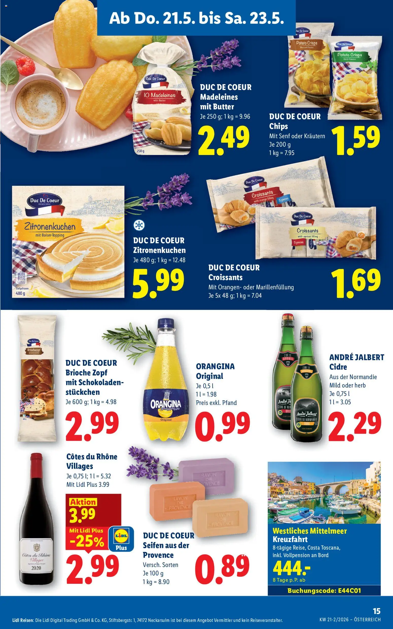 Lidl Flugblatt - Oberpullendorf, Güssing, Oberwart gültig ab 21.05.2026 | Seite: 17 | Produkte: Chips, Butter, Orangen
