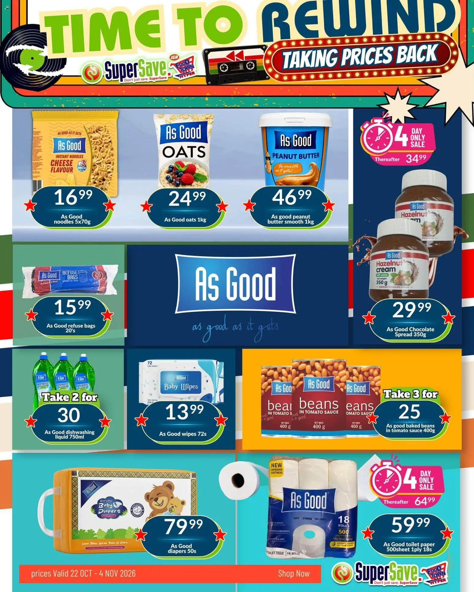 New Super Save catalogue – valid from 22/10/2026 | Page: 10 | Products: Baked beans, Noodles, Tomato sauce, Cream