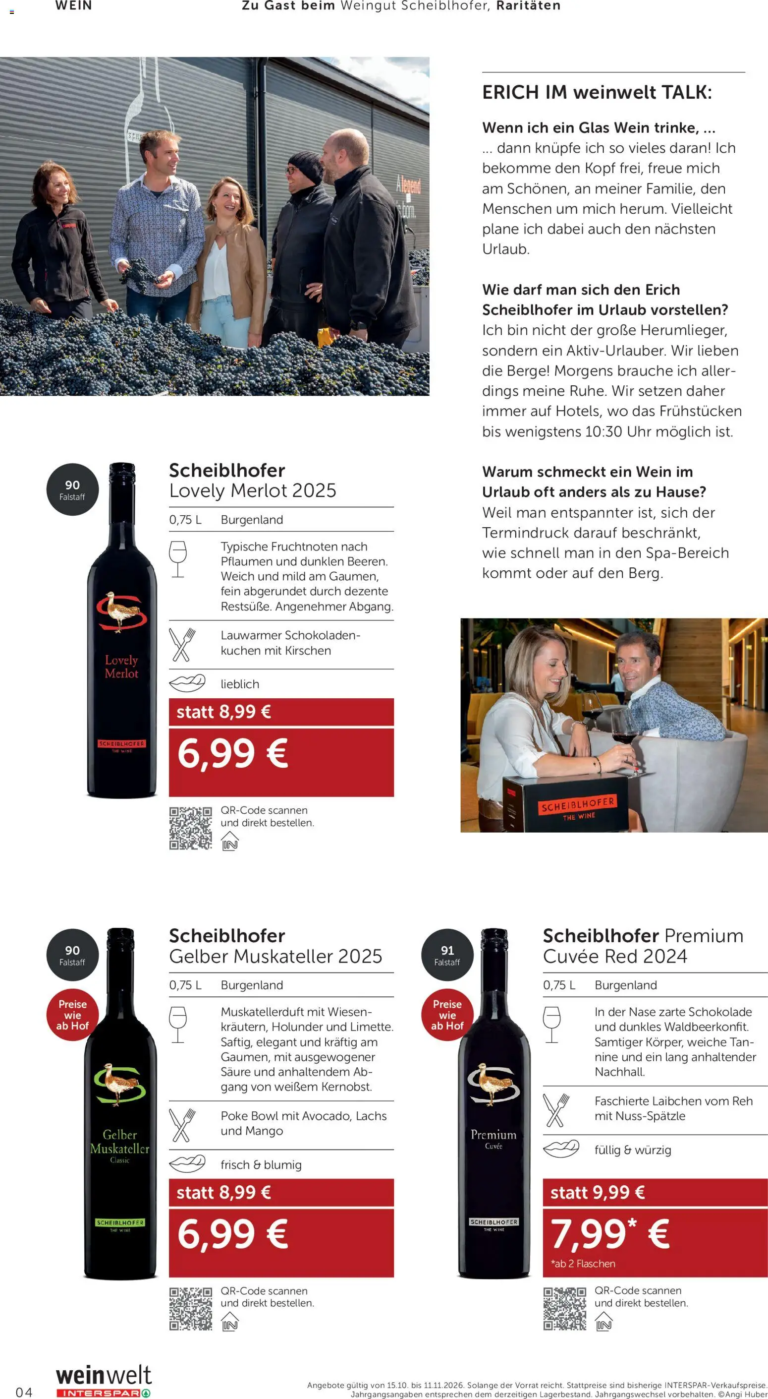 Interspar BEST -  SELLER gültig ab 15.10.2026 | Seite: 4 | Produkte: Mango, Uhr, Schokolade, Wein