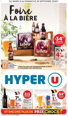 Hyper U - Prévisualisation de Hyper U - Foire À LA BIÈRE valide à partir de 14/09/2026