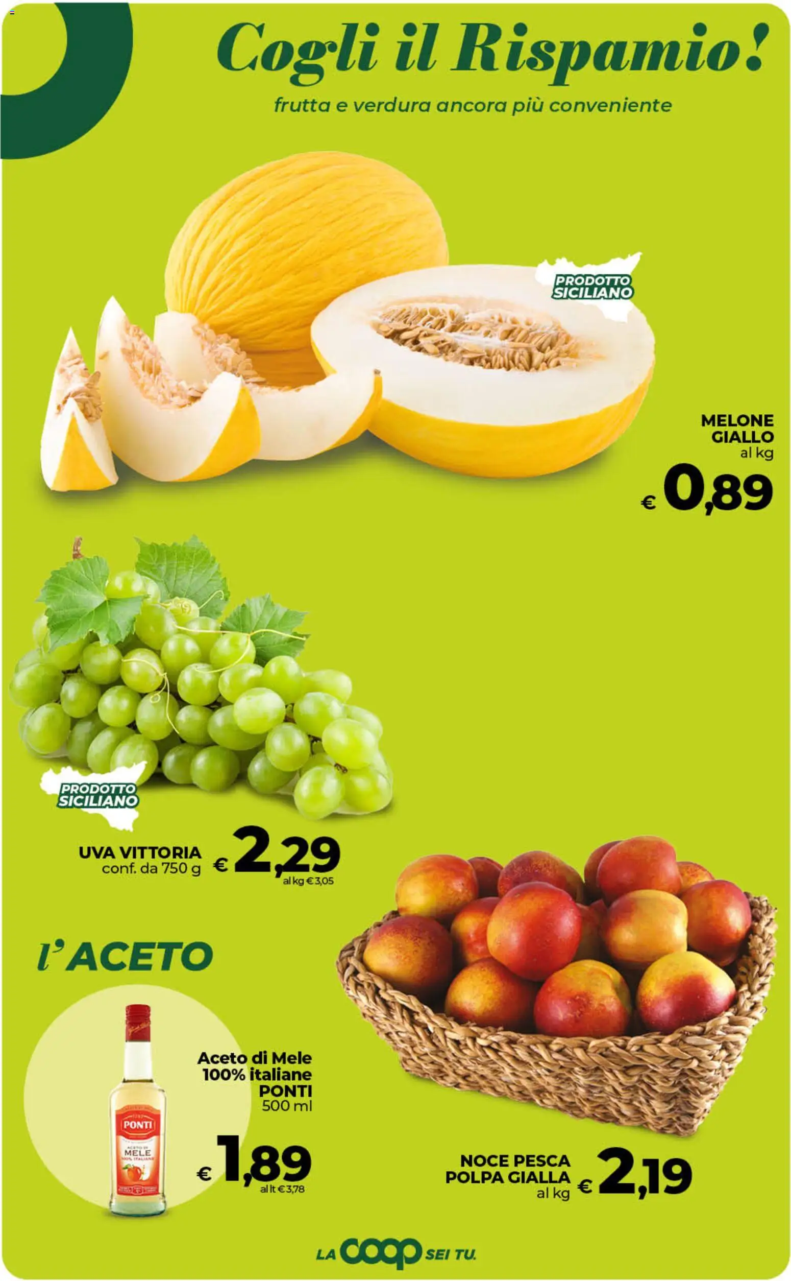 Volantino COOP del 21/07/2026 | Pagina: 20 | Prodotti: Aceto di mele, Frutta, Pesca, Aceto