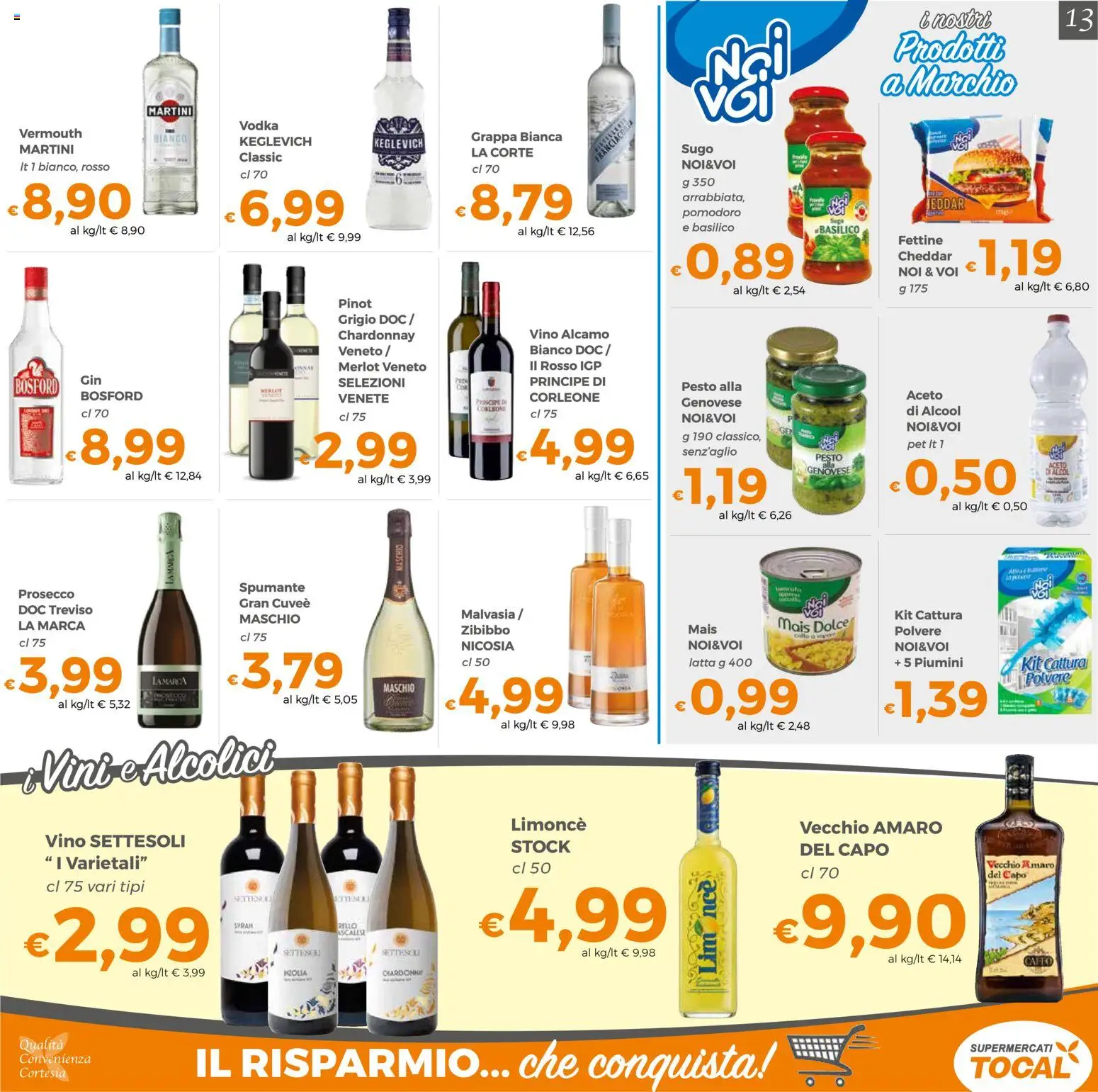 Volantino Tocal del 06/10/2026 | Pagina: 13 | Prodotti: Martini, Aceto, Grappa, Amaro