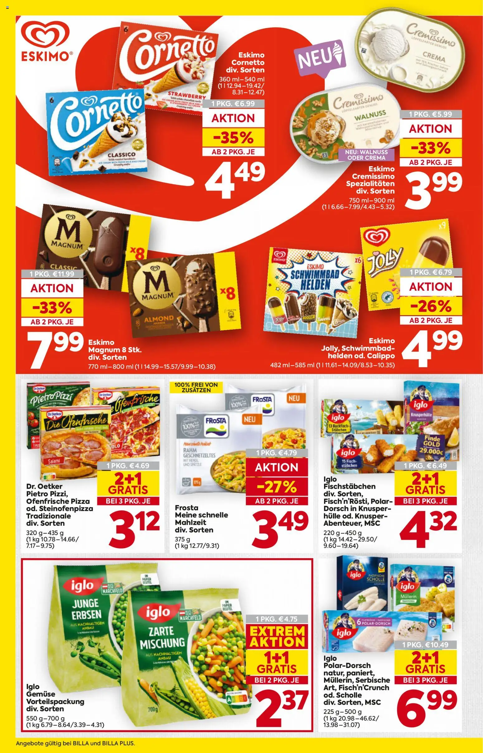 Billa AT akciós ujság - amely érvényes a következő dátumtól: 2026.09.03. | Oldal: 12 | Termékek: Dr. Oetker, Frosta, Magnum, Pizza