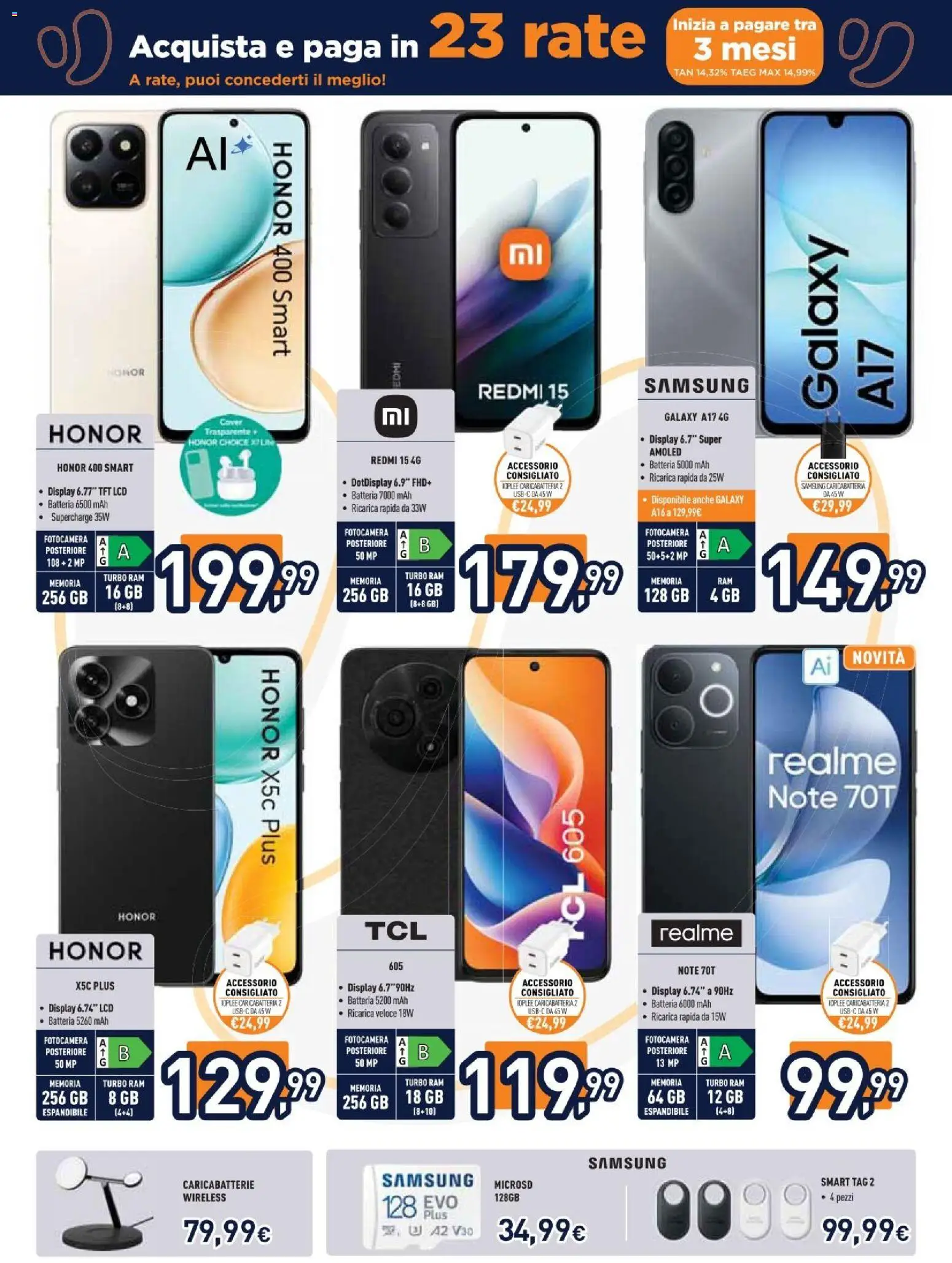 Volantino Unieuro del 01/07/2026 | Pagina: 9 | Prodotti: Samsung Galaxy, Batteria, Caricabatterie, Samsung