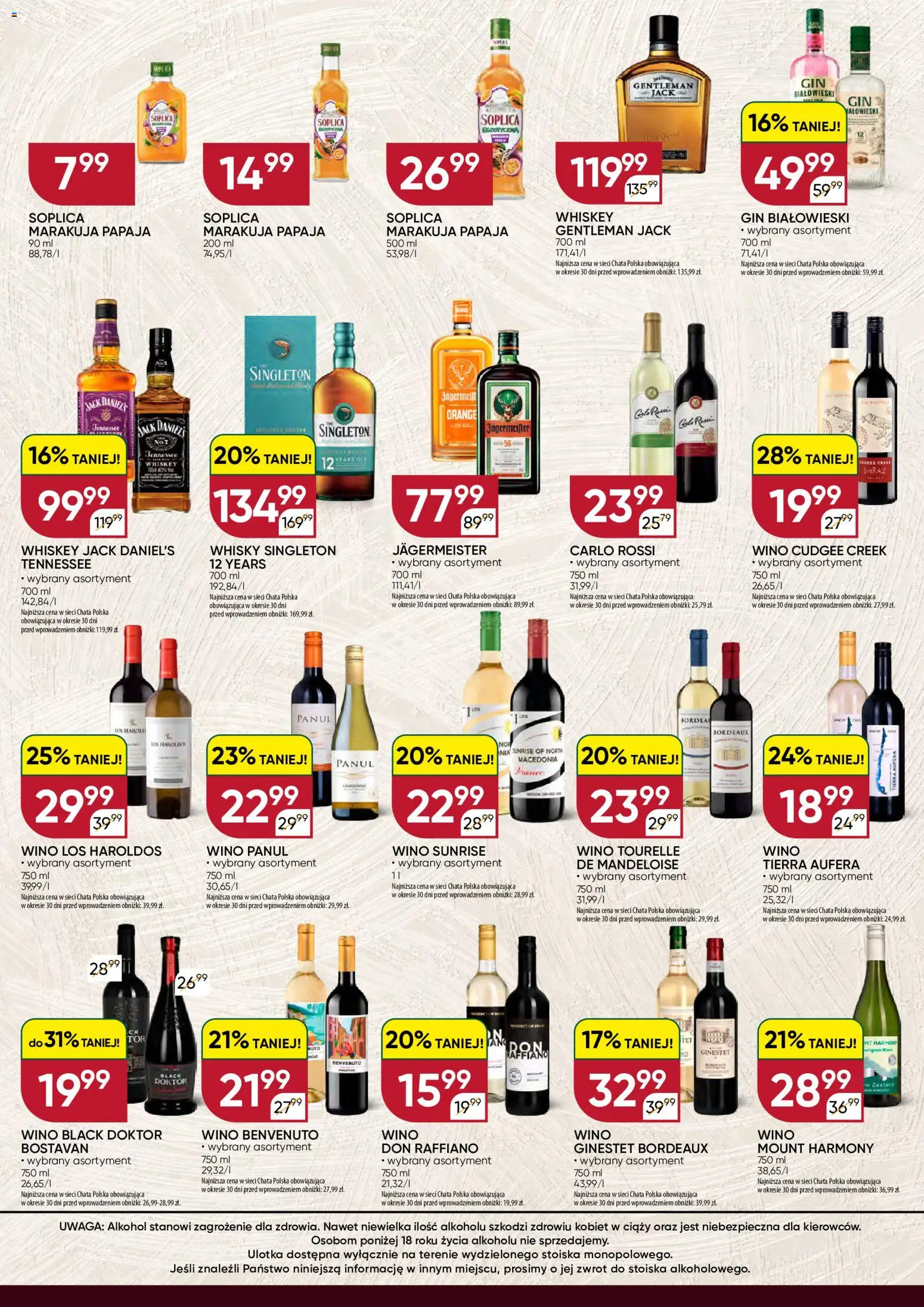 Chata Polska gazetka - Mocna Oferta od 05.05.2026 | Strona: 2 | Produkty: Black Doktor Wino, Wino, Whisky, Carlo Rossi