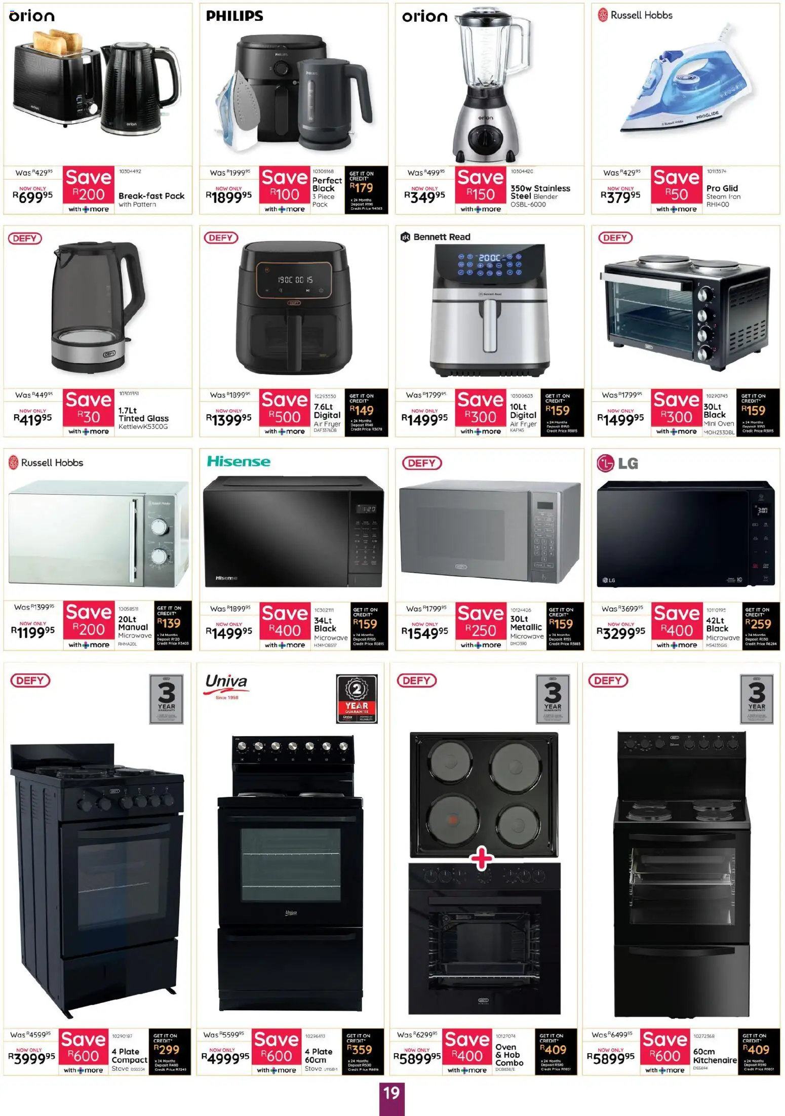 New Bradlows catalogue – valid from 16.04.2026 | Page: 19 | Products: Stove, Plate, Fryer, Blender