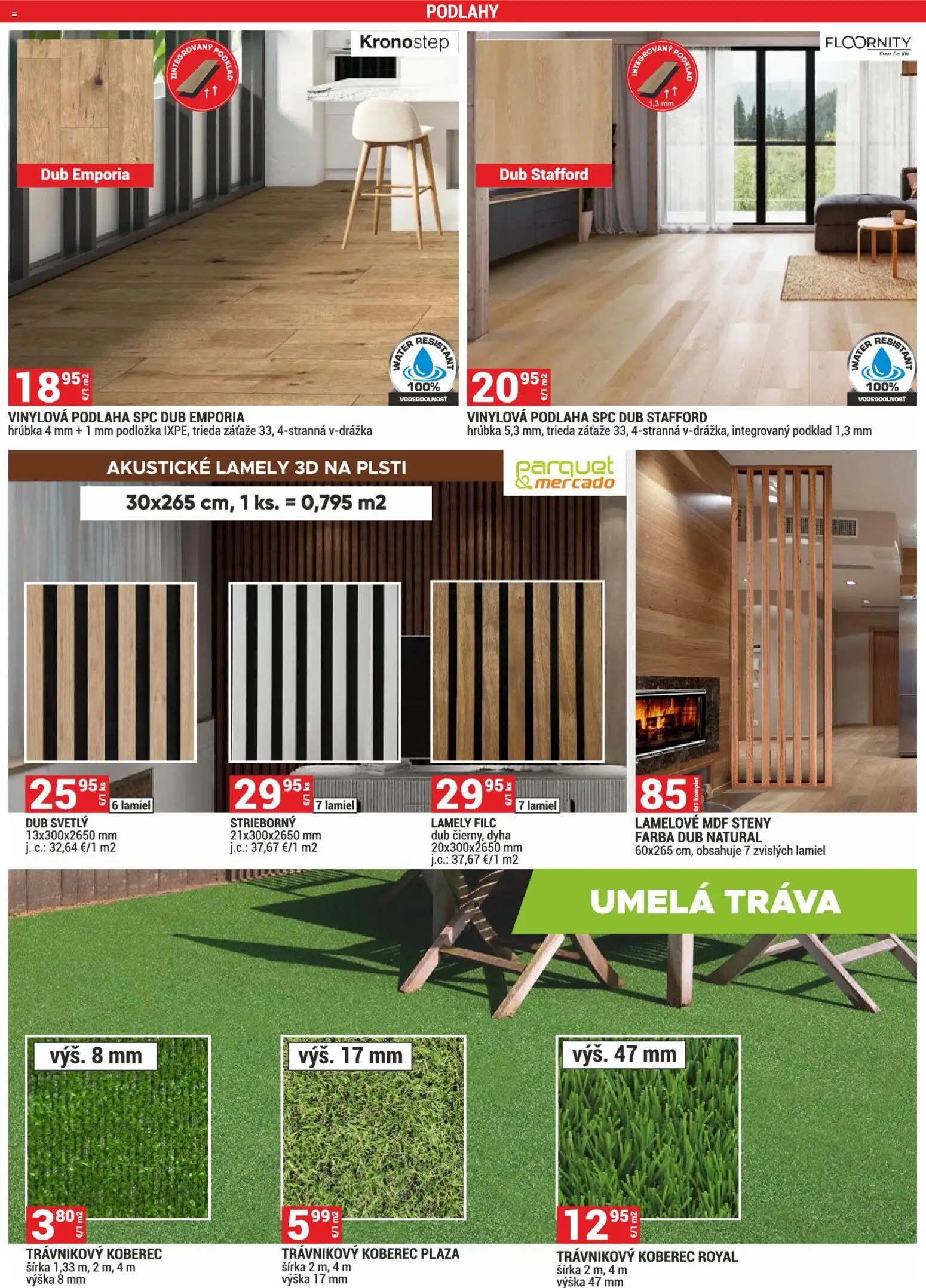 Nové Merkury Market akcie – leták je platný od 01.04.2026 | Strana: 34 | Produkty: Koberec, Vinylová podlaha, Lamely, Podlaha