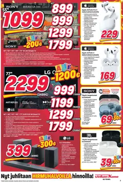 Veikon Kone-mainoslehti voimassa 24/08/2026 alkaen | Sivu: 5 | Tuotteet: Soundbar, TV, Kuulokkeet